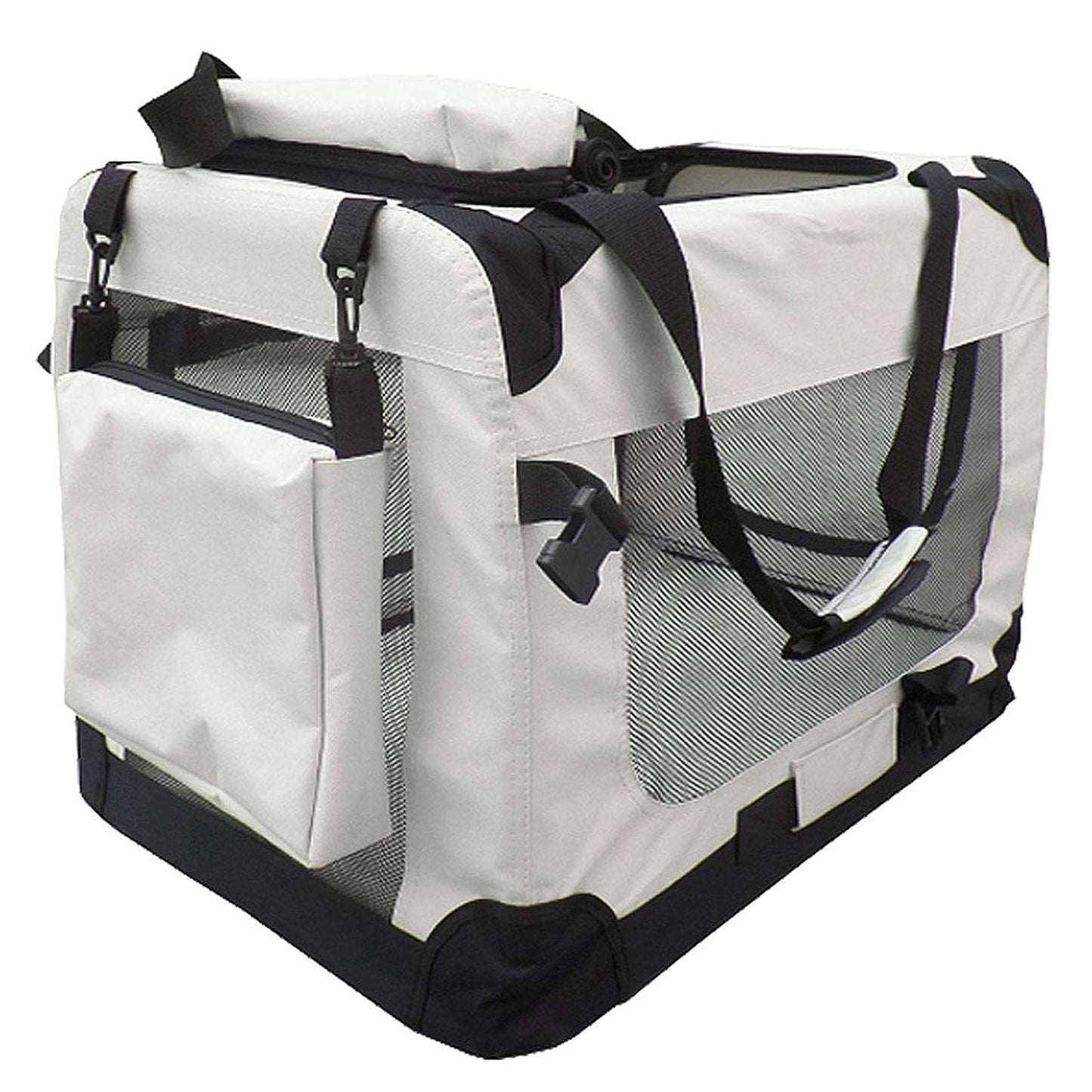 Faltbare Hundetransportbox, L 70 x B 52 x H 51 cm Creme