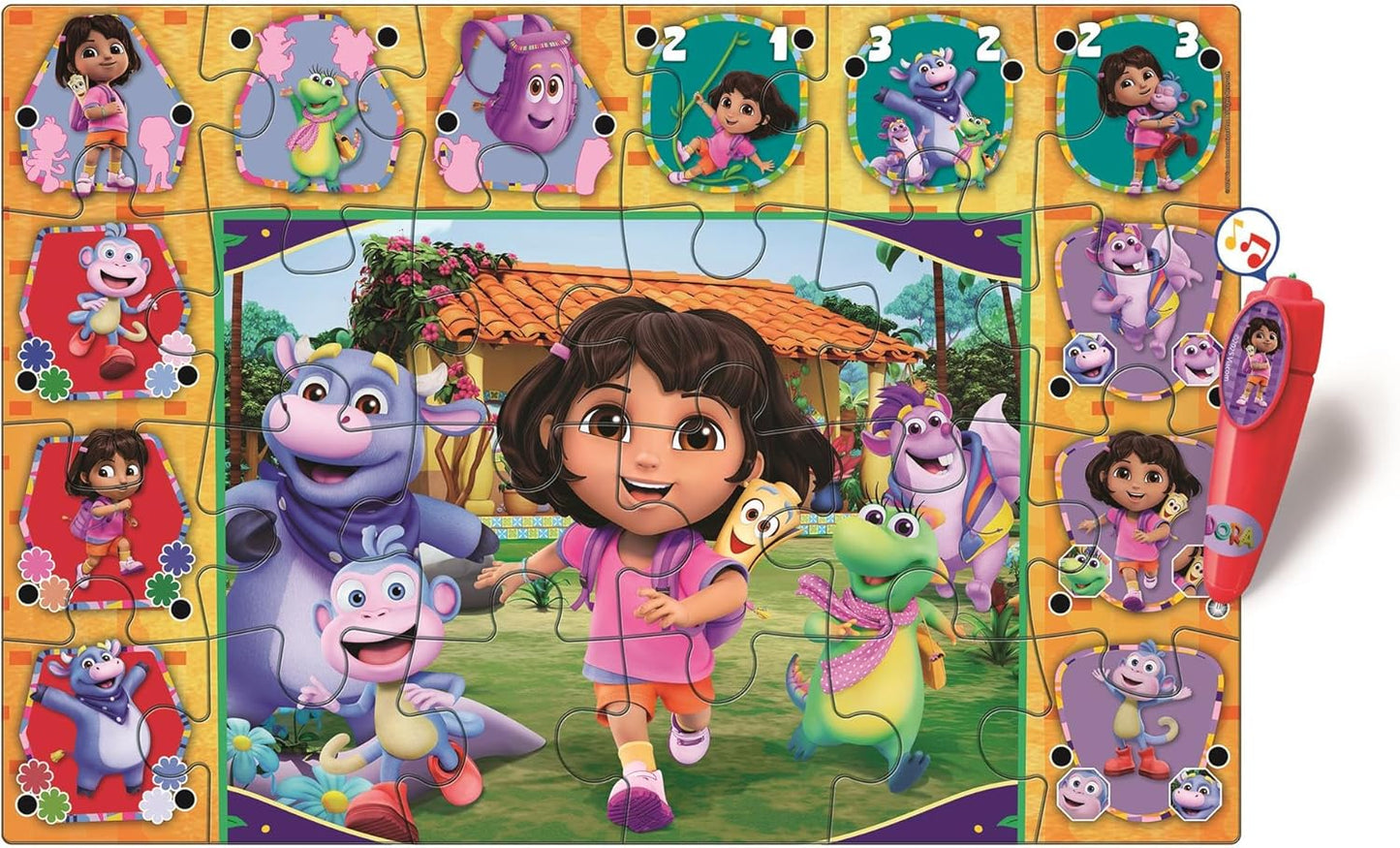 Interaktives Quiz-Bodenpuzzle für Kinder (24 Teile)
