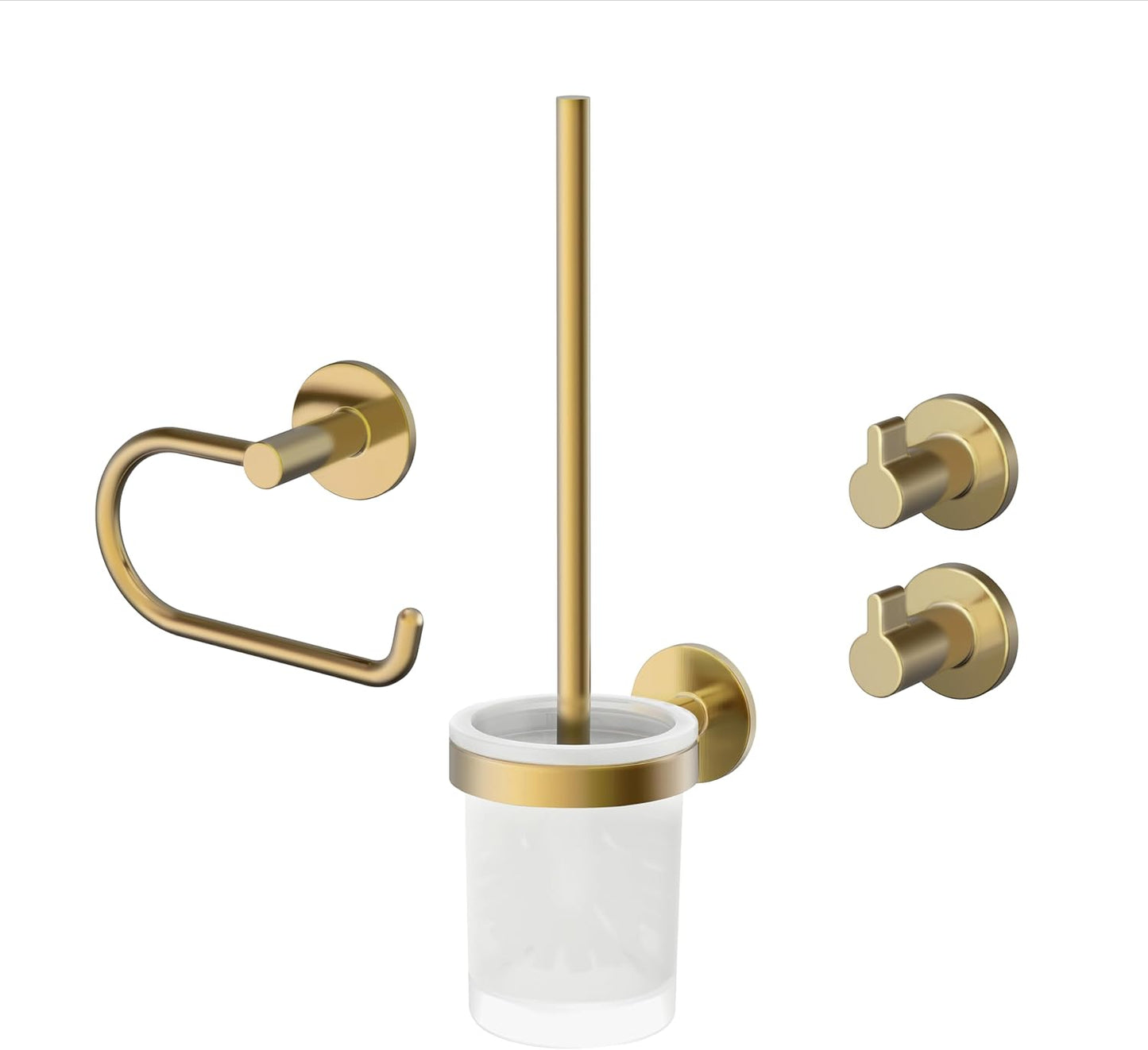 4-teiliges Bad-Accessoire-Set Juna, Bad-Accessoire-Set Gold