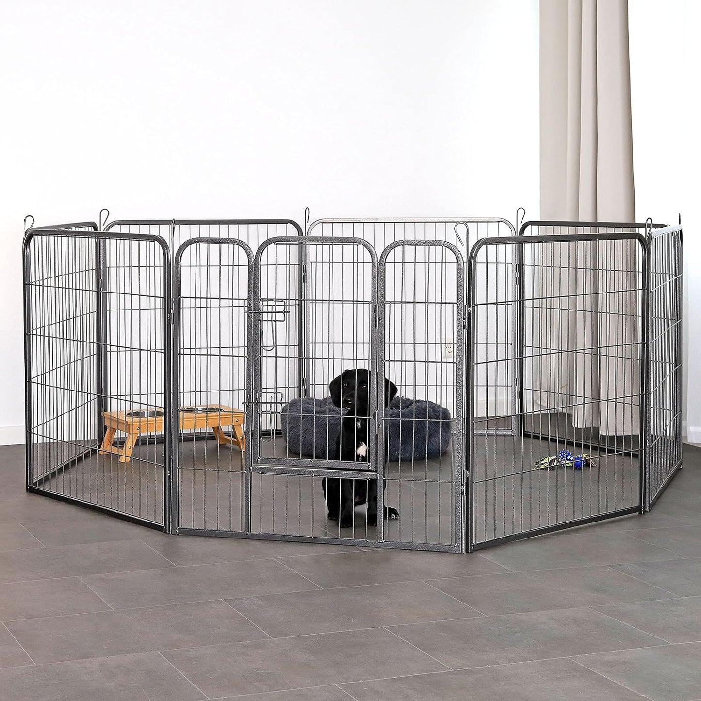 Freigehege für Welpen & Kleintiere, erweiterbar, mit Tür, (S) 80x60 cm