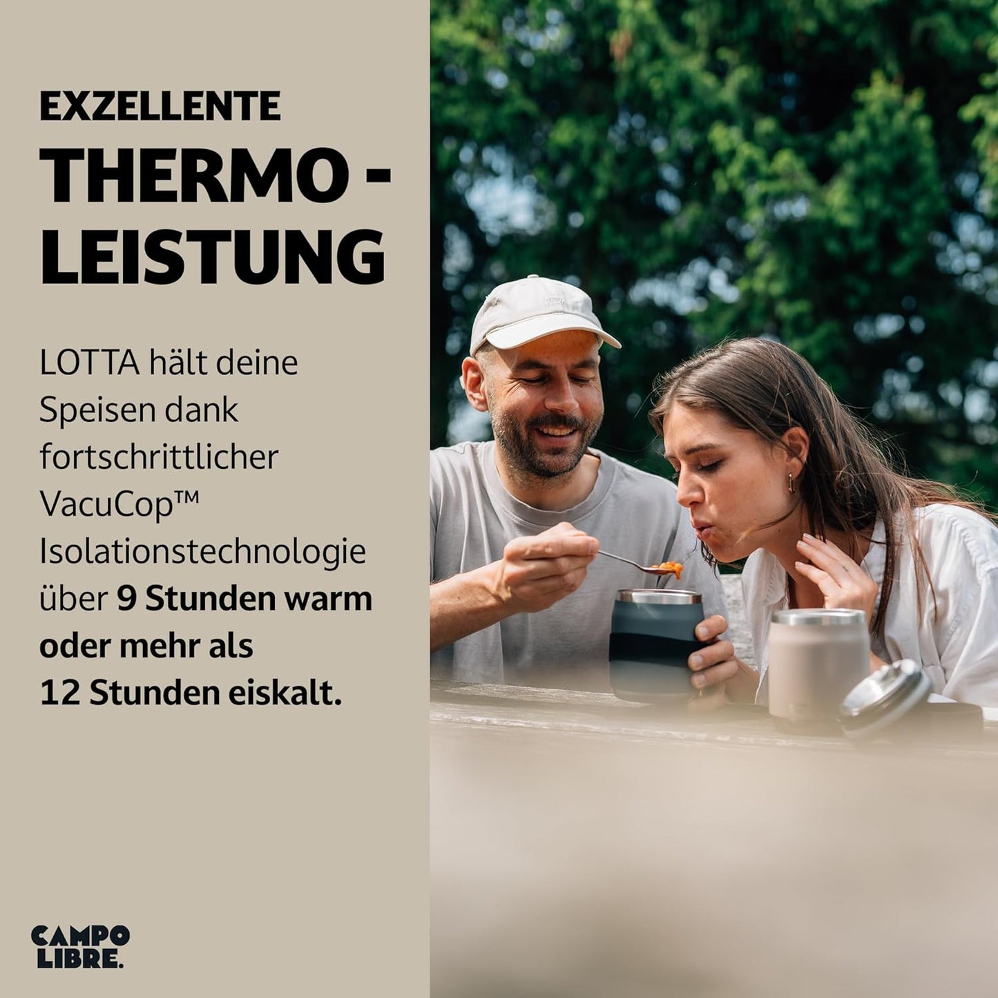 Thermobehälter mit Löffel, 400ml Deep Grey