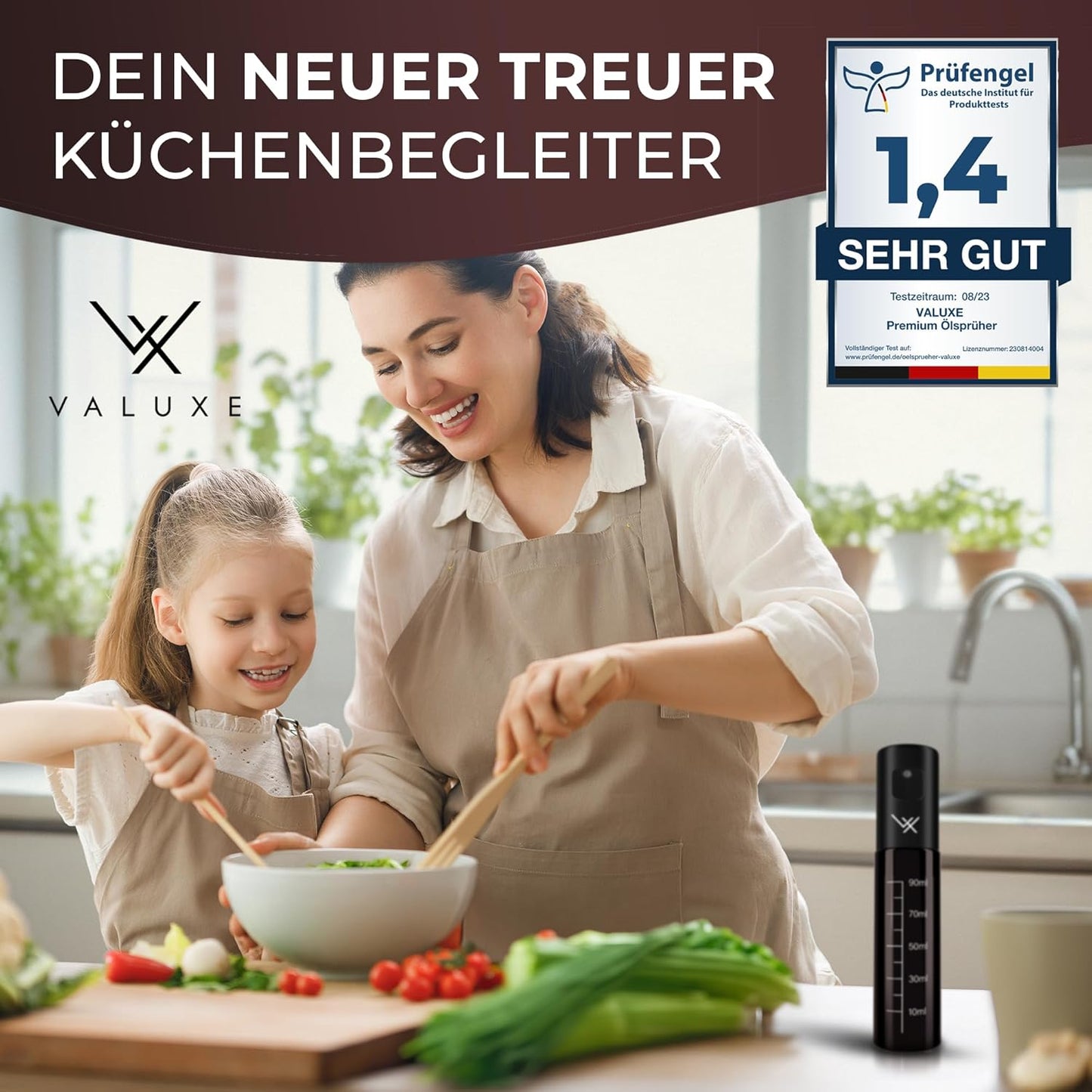 Ölsprüher für Speiseöl und Essig, Midnight Black