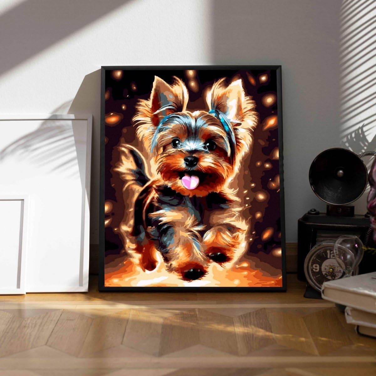 Malen nach Zahlen Set 40x50 cm, Jolly yorkie terrier