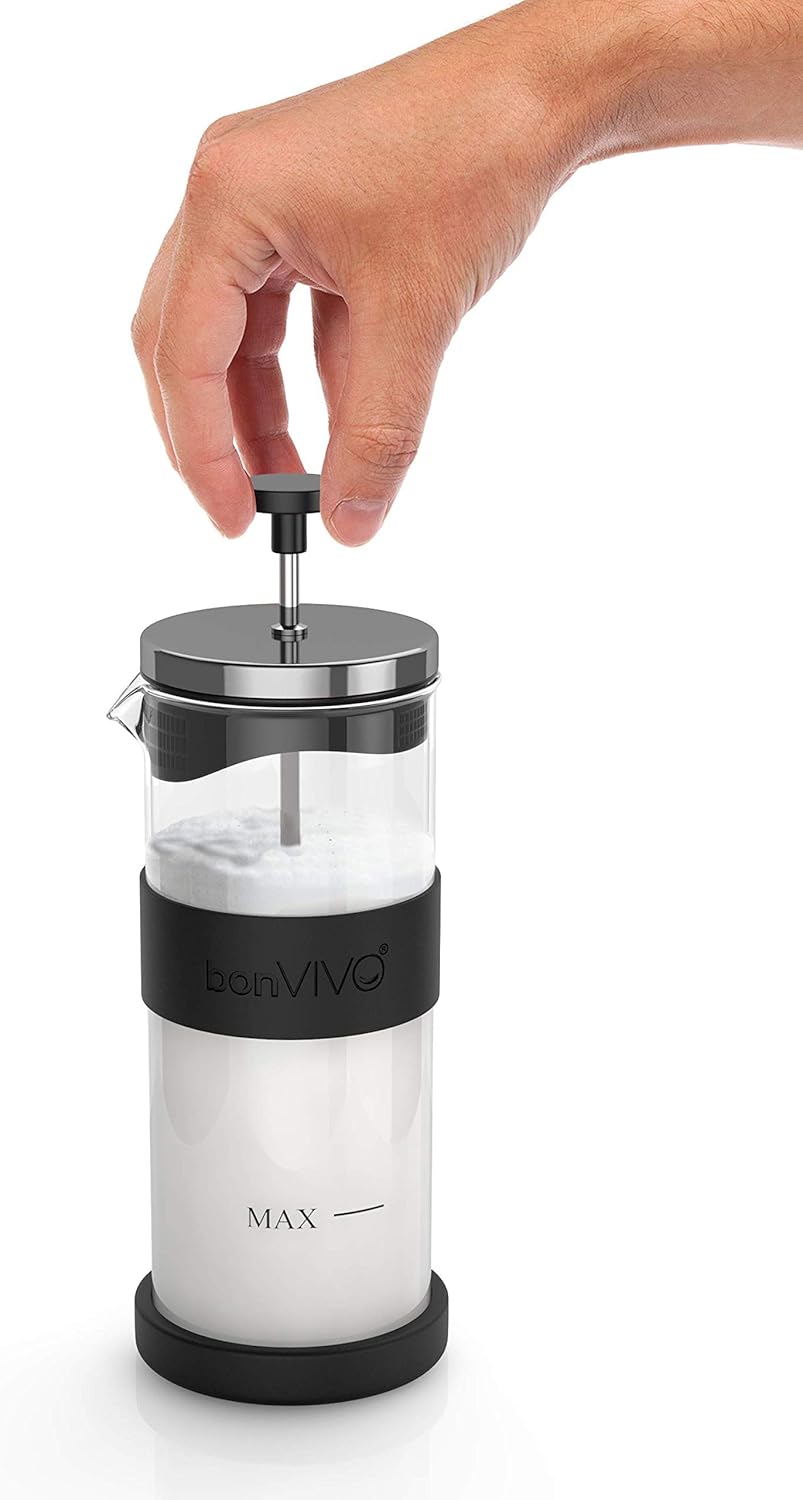 Manueller Milchaufschäumer, Silber