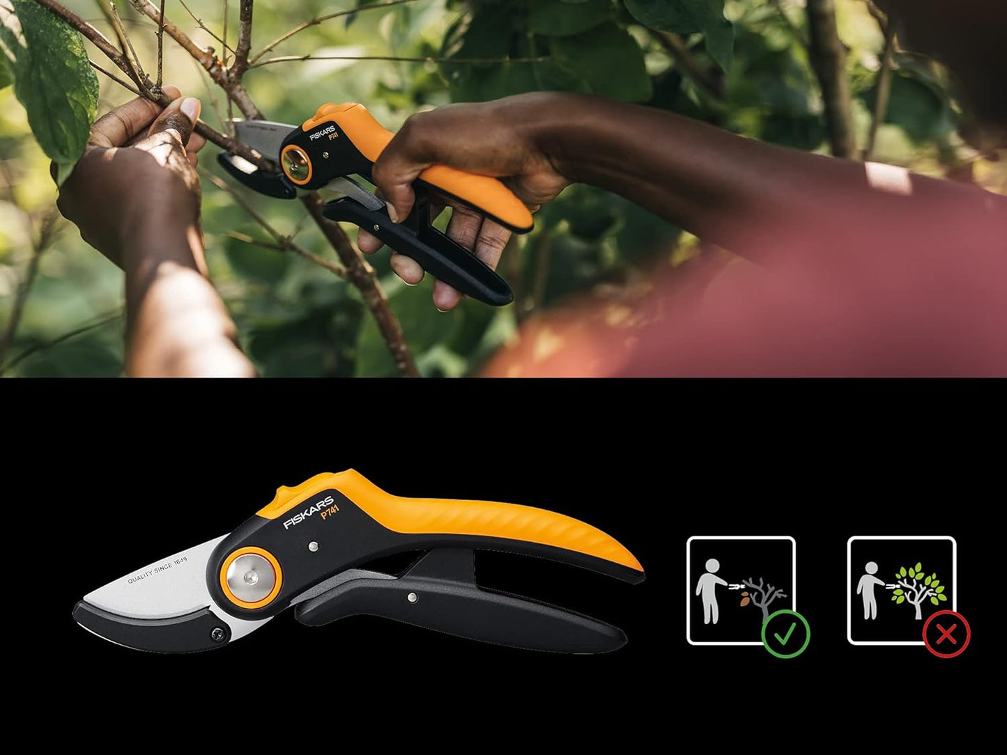 Plus PowerLever Amboss-Gartenschere P741, Amboss P741