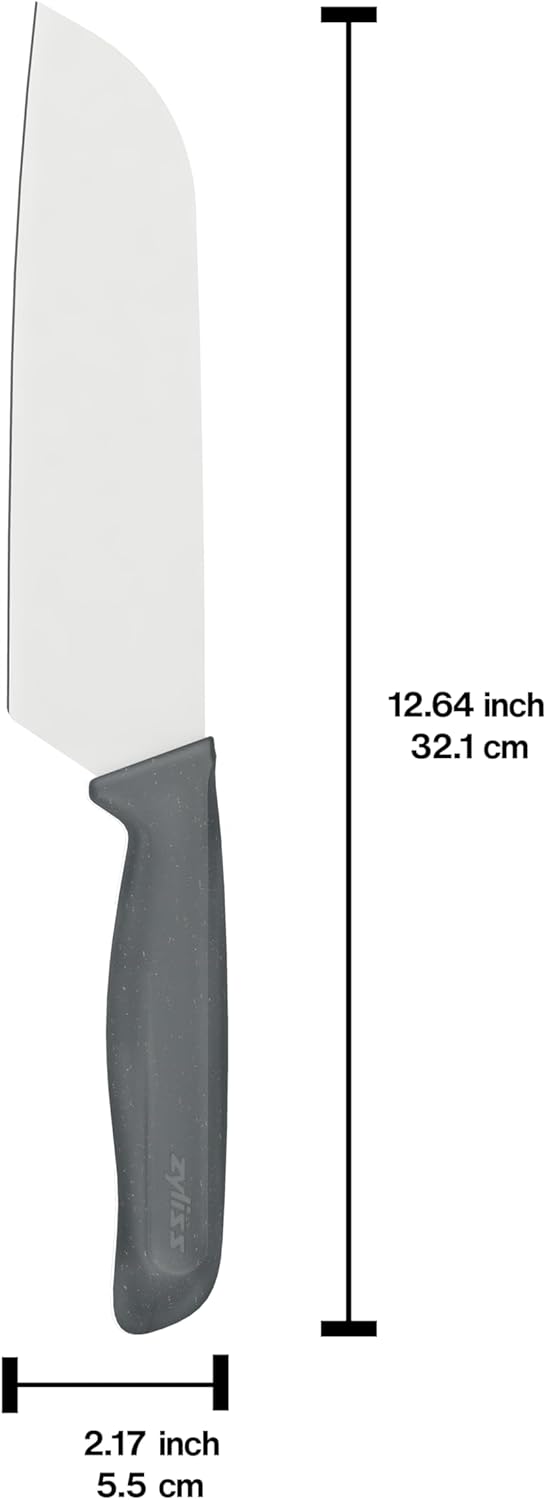 Santokumesser mit Weizenstrohgriff, Santokumesser