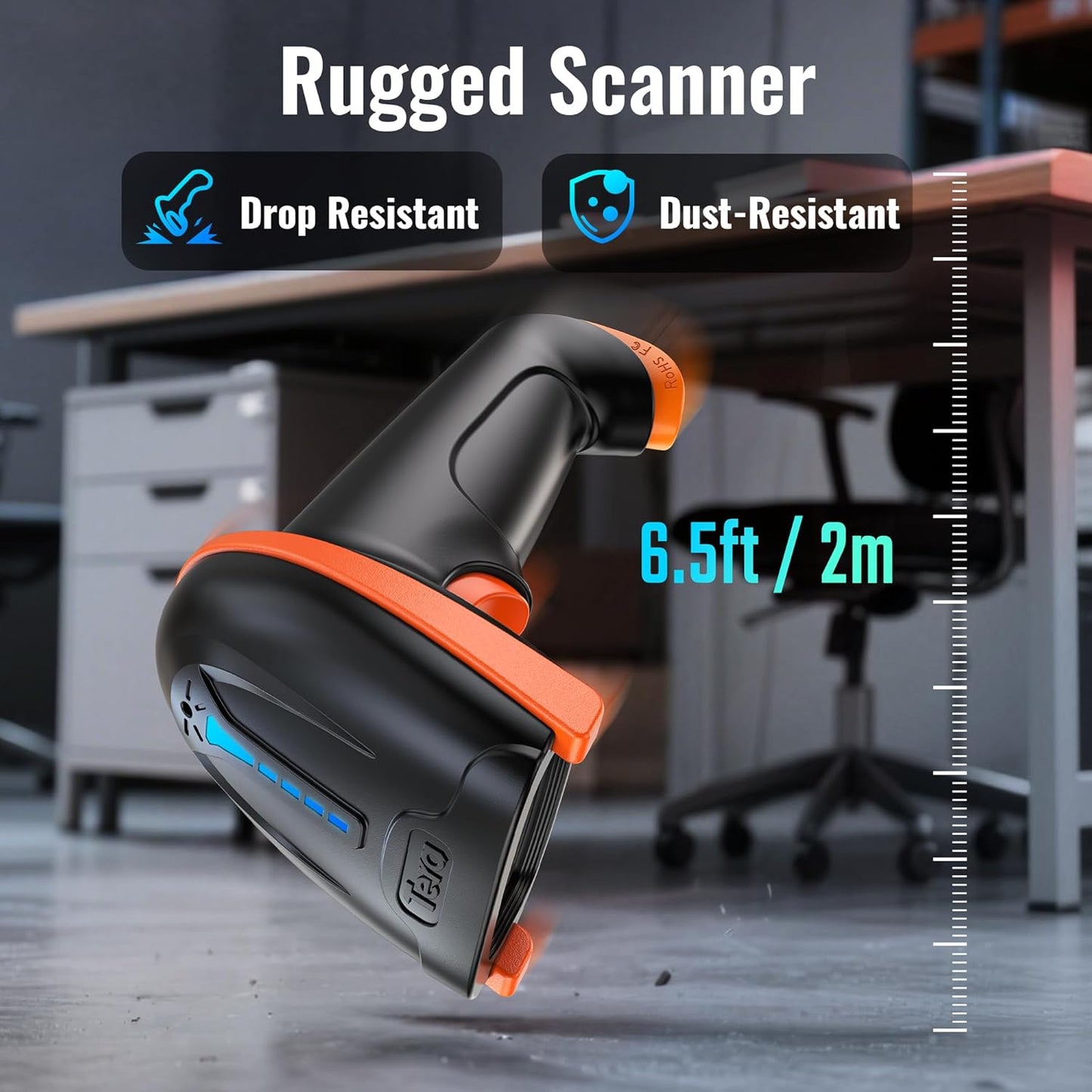 Barcode-Scanner D5100 für 1D, 2D und QR, 2D Orange