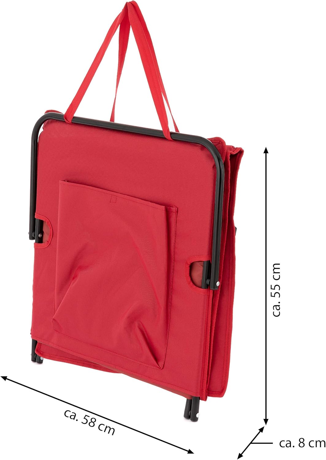 2-teiliges Strandmatten-Set mit verstellbarer Rückenlehne und Tasche, Rot