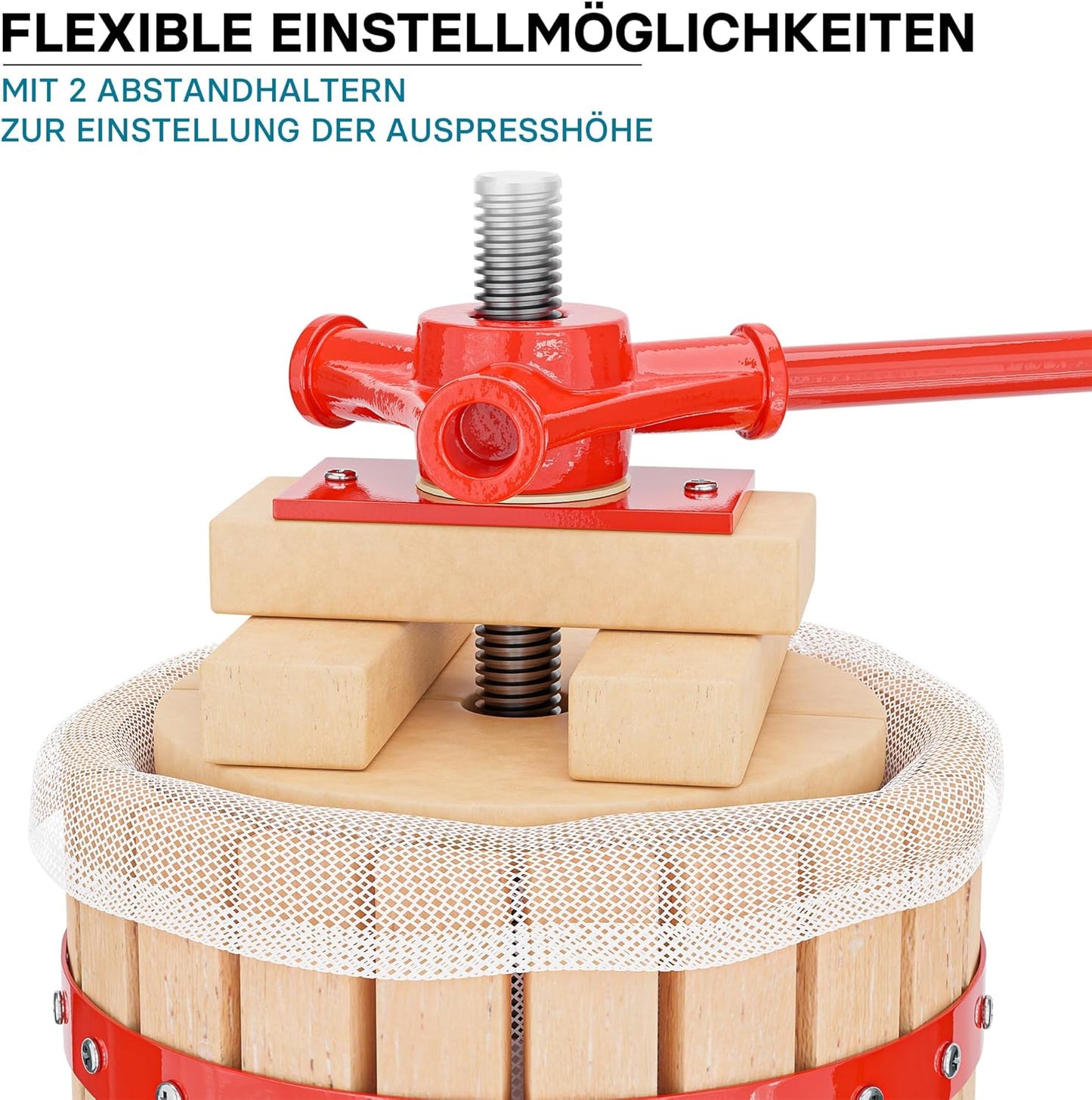 Manuelle Obstpresse, 6 l + 1 Presstuch|Manuell