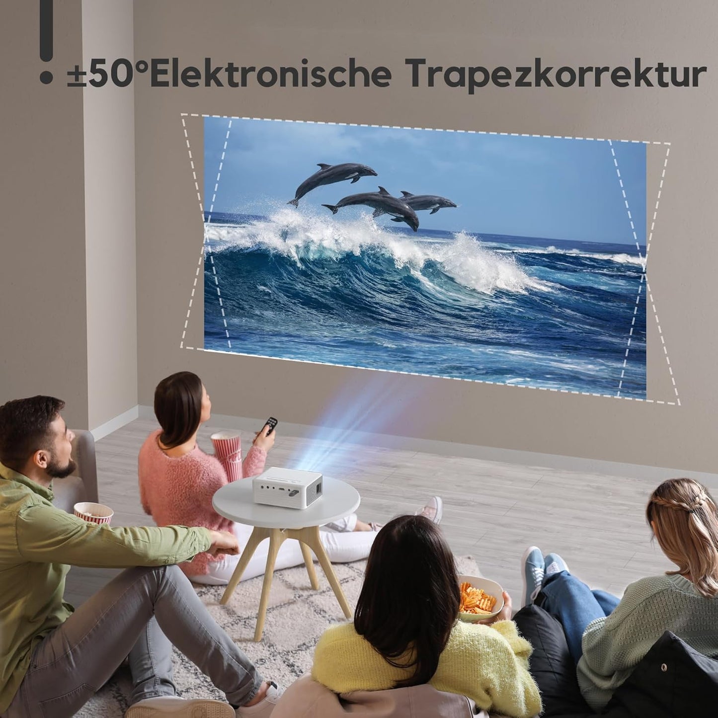 Mini-Beamer 1080P für Heimkino und Outdoor