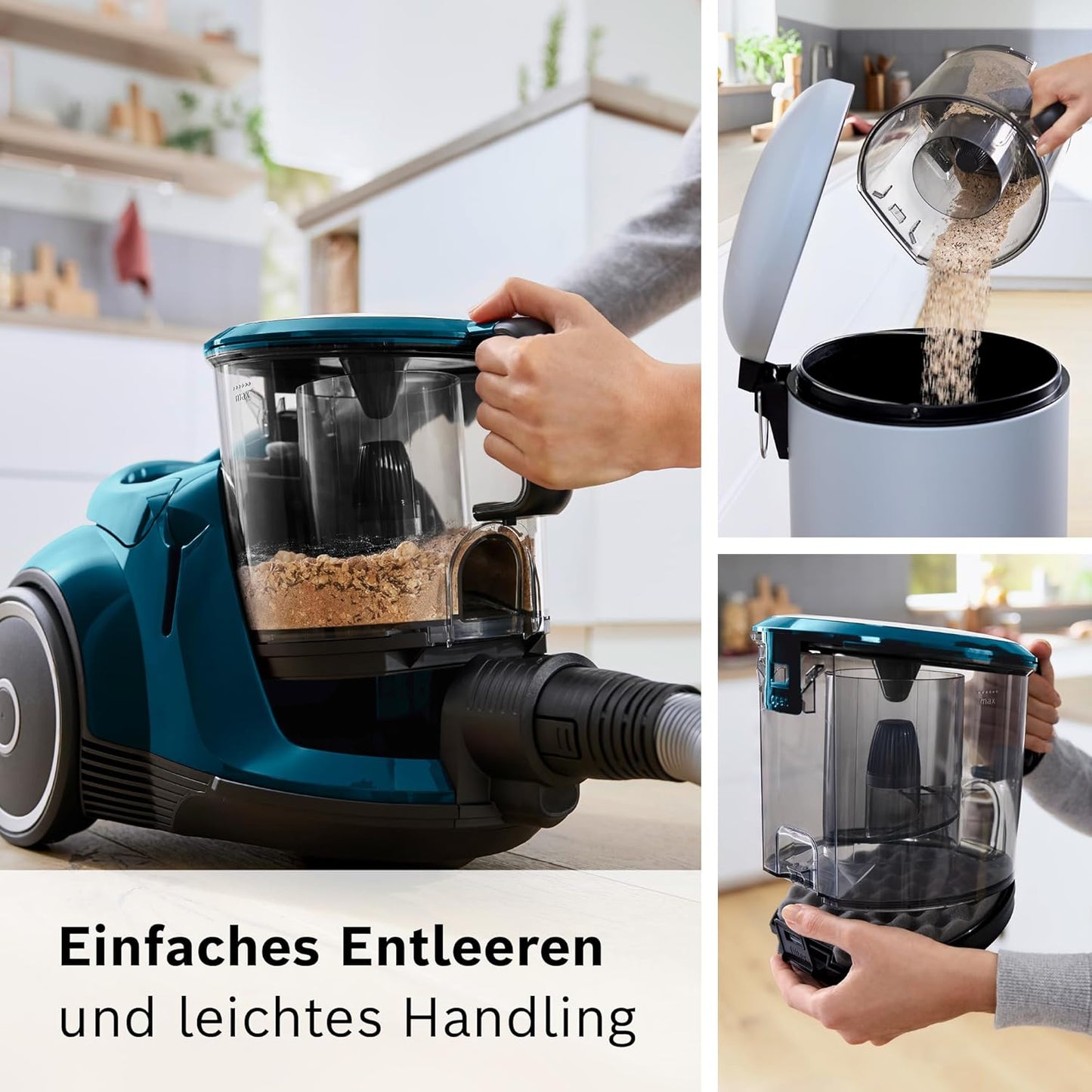 Beutelloser Staubsauger Serie 6 ProFamily für Allergiker, Spielzeugfalle Blau