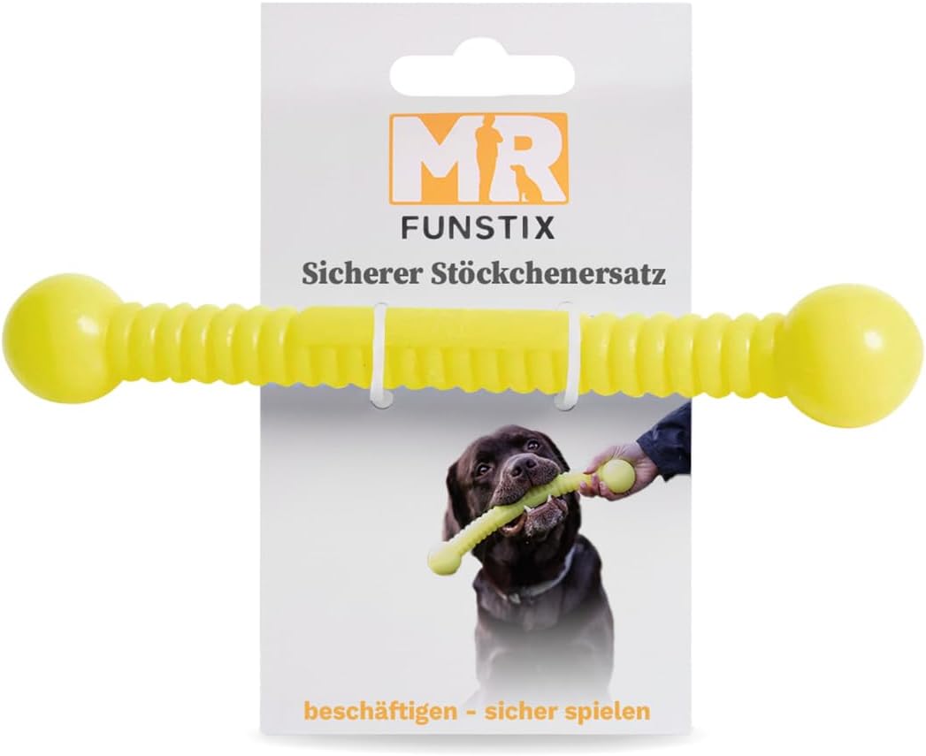 Funstix Apportierstab für Hunde, Neongelb L
