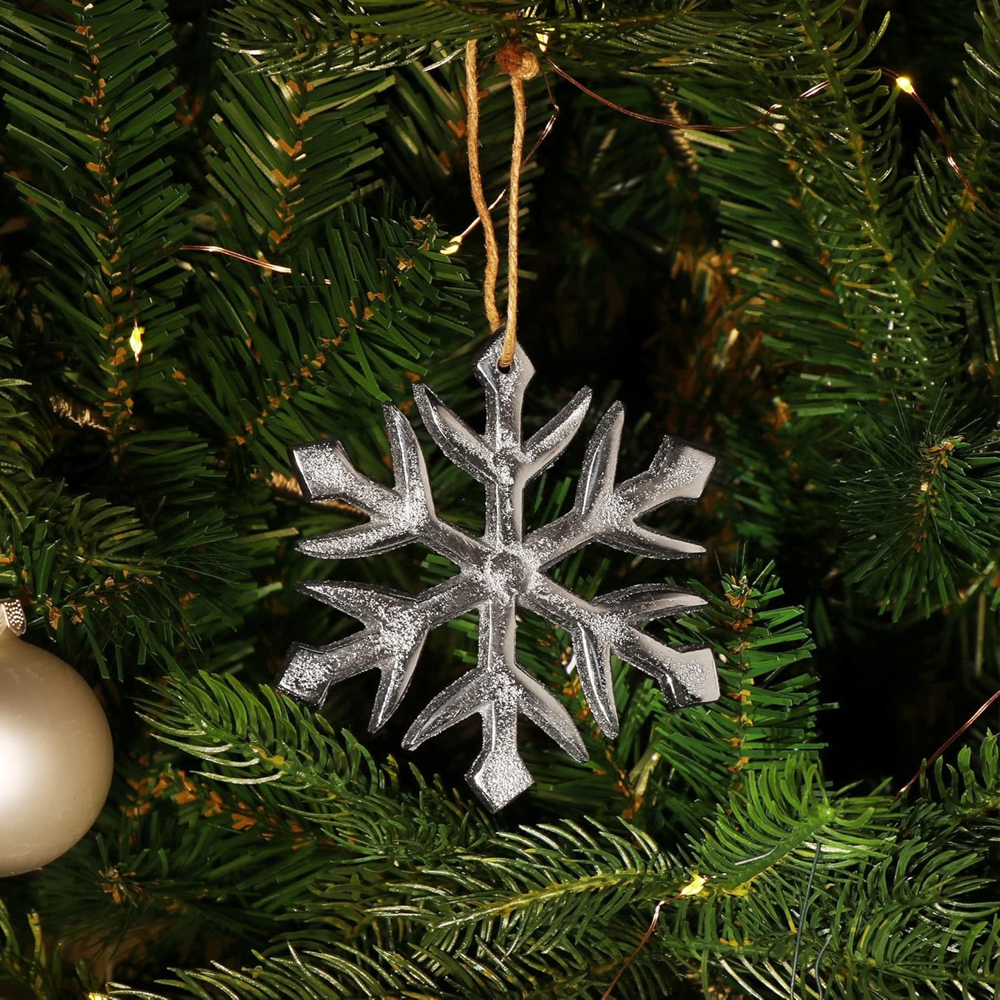 Schneeflocken-Set, 6 Stück 6 Stück - 11cm - Alu