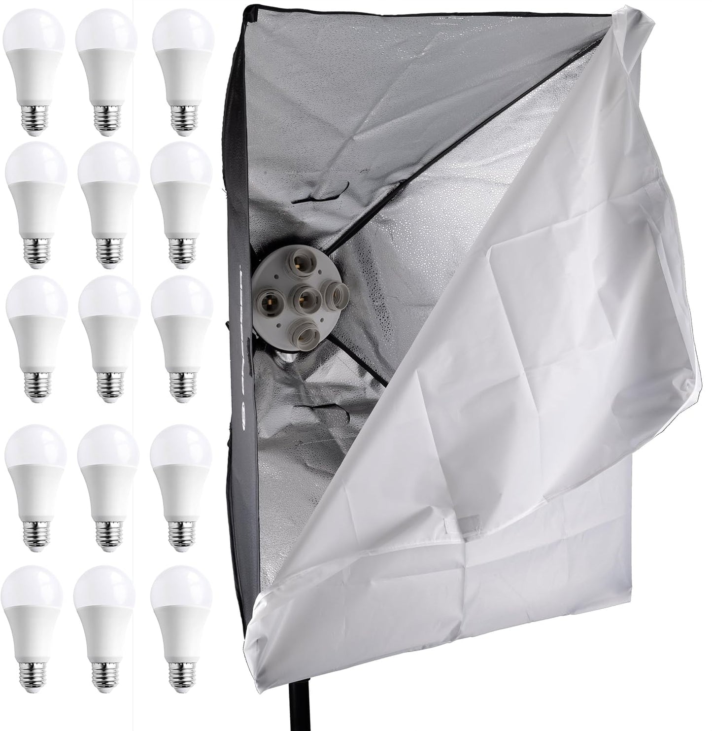 LED-Tageslicht-Set mit Softboxen und Boomarm