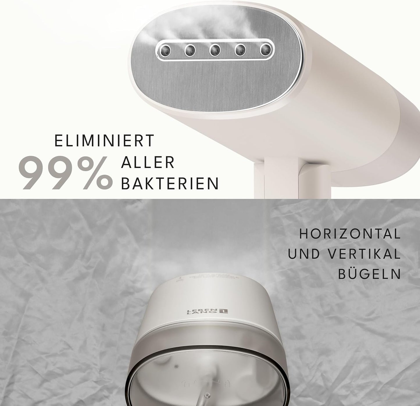 Faltbarer Reisesteamer LBL5267, Weiss - 900w & 120ml