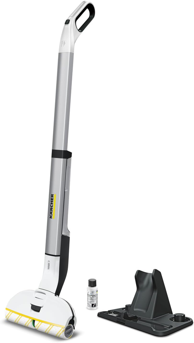 Elektrischer Wischmopp EWM 2 mit Mikrofaserwalzen, Weiß