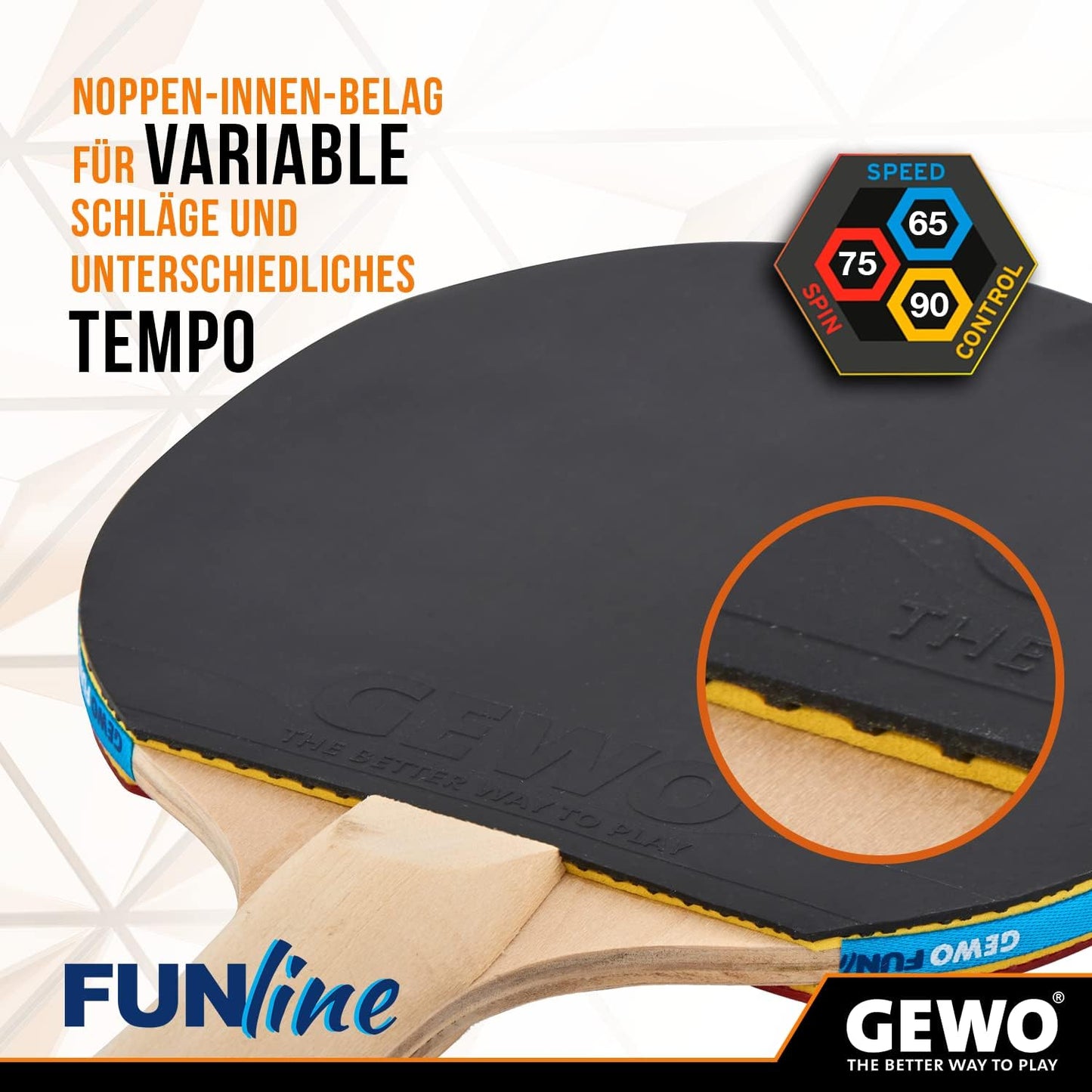 FunLine Tischtennisschläger Set mit Bällen und Aufbewahrungstasche