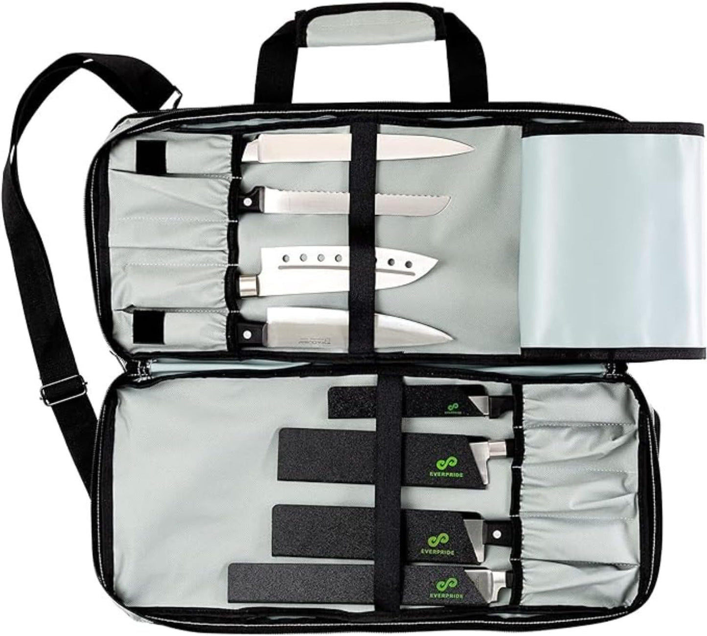 Messertasche mit 20 Taschen, Grau