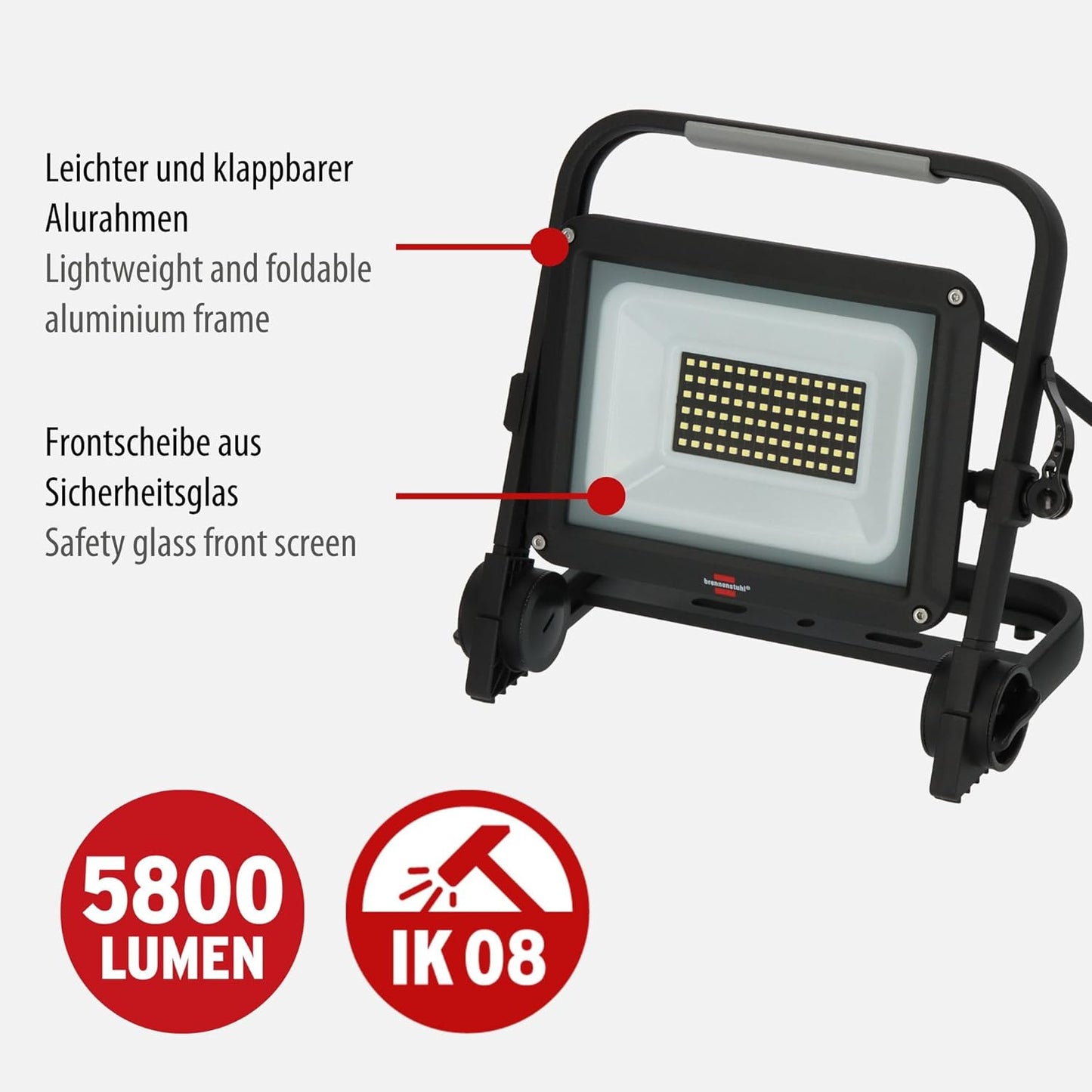 LED-Baustrahler JARO 7060 M, mit Schaltstufen 5800lm (50W)