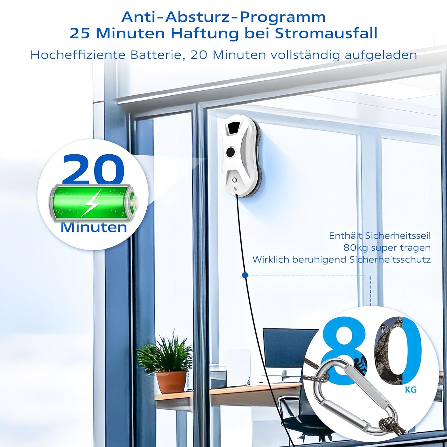 Fensterputzroboter mit intelligenter Navigation