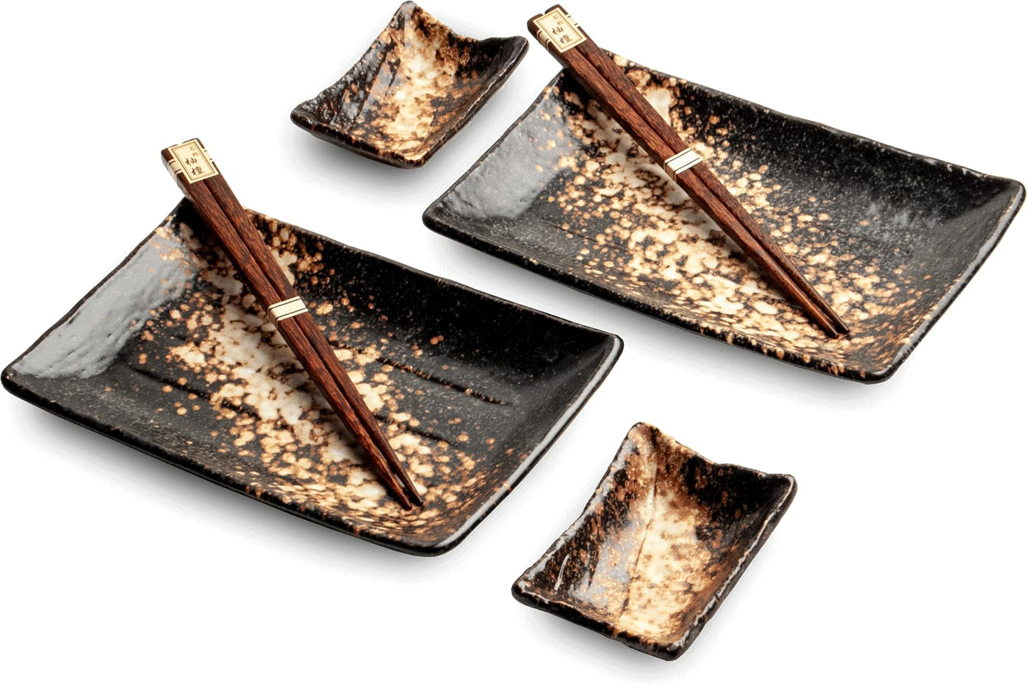 6-teiliges Sushi-Teller-Set, Dragonfire