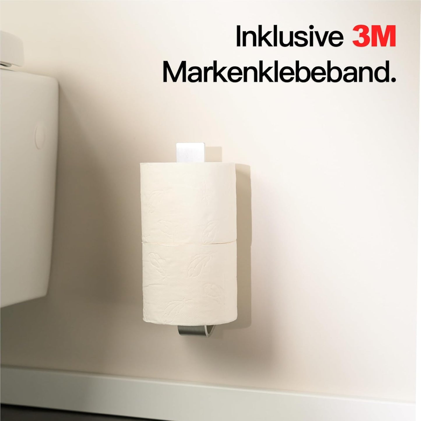 Selbstklebender Ersatzrollenhalter, Silbergrau Gebürstet