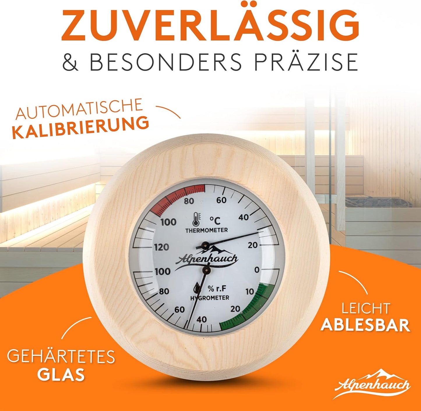 Sauna-Thermometer & Hygrometer
