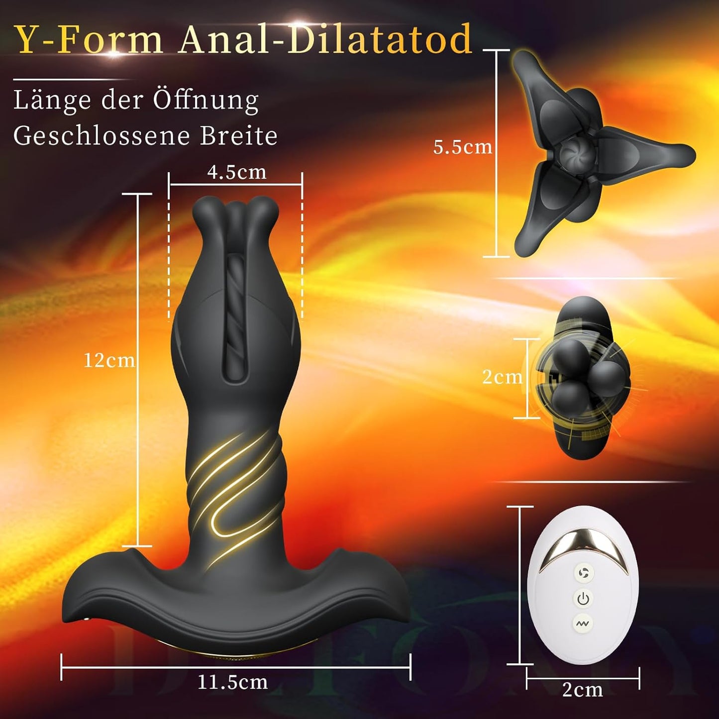 Analvibrator für Männer mit Shock-Funktion, L