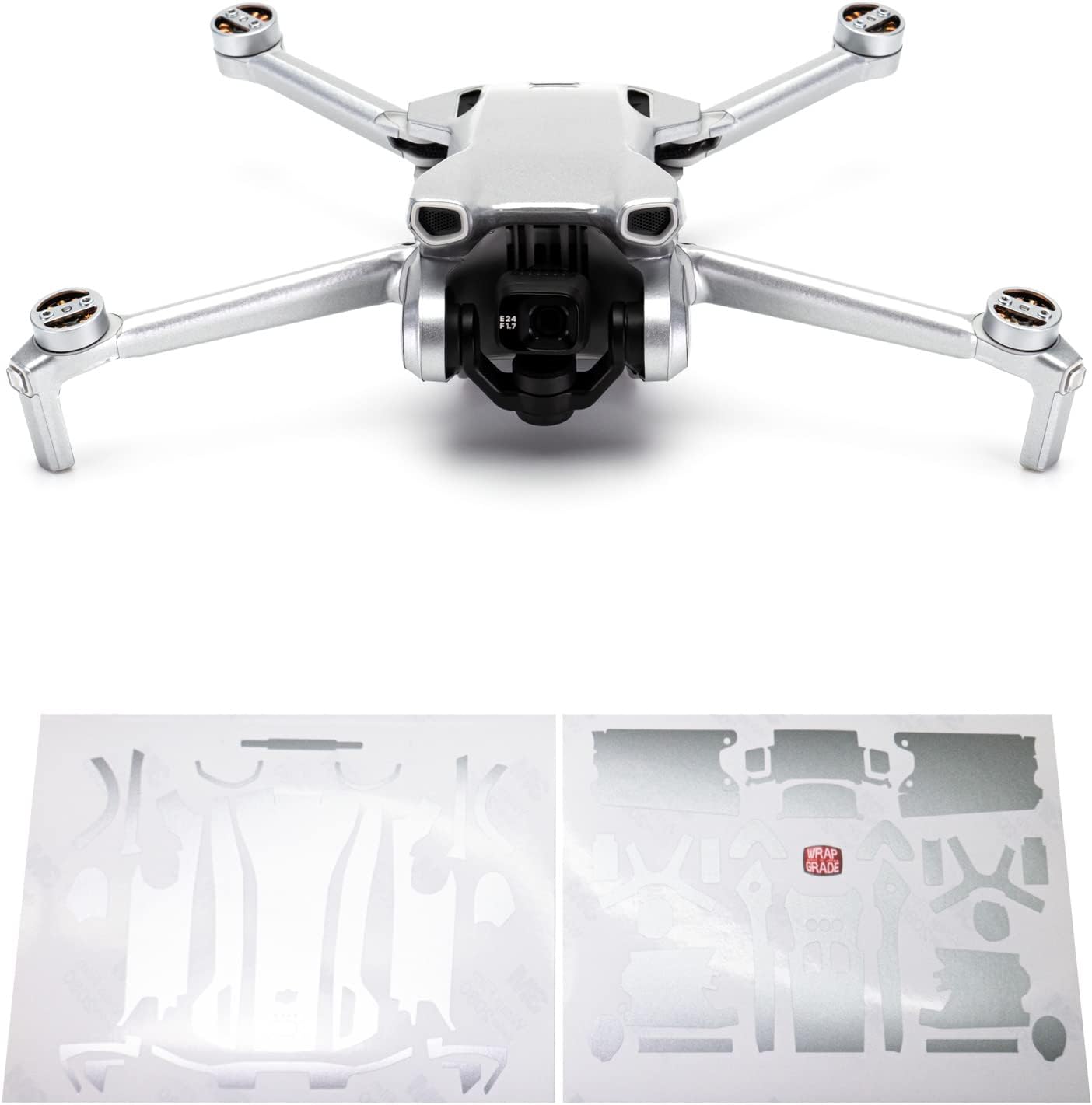 Schutzfolie für DJI Mini 3 Drohne, Airforce Silver