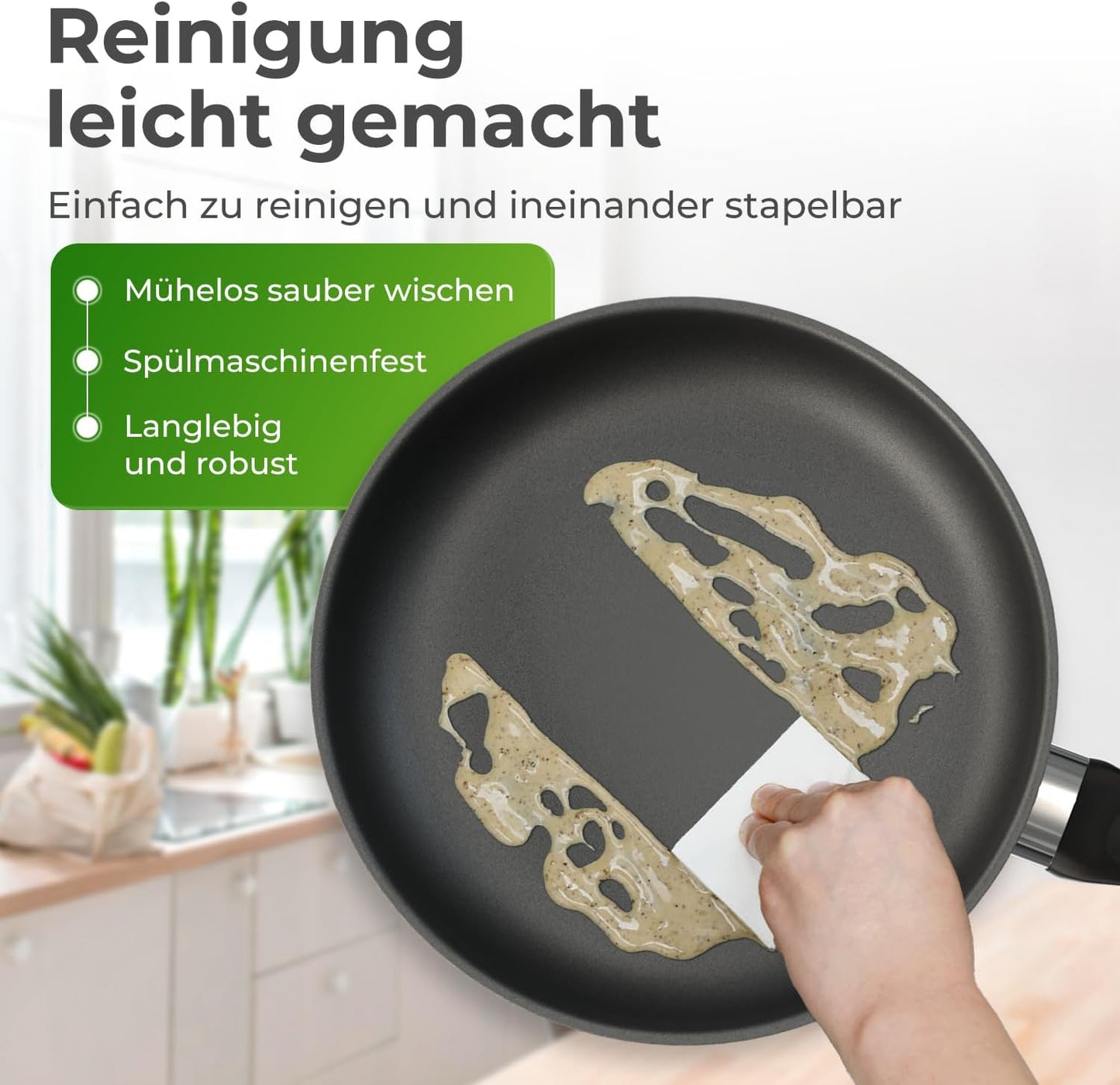 Bratpfanne, backofenfest & spülmaschinengeeignet, Pfanne 28 cm