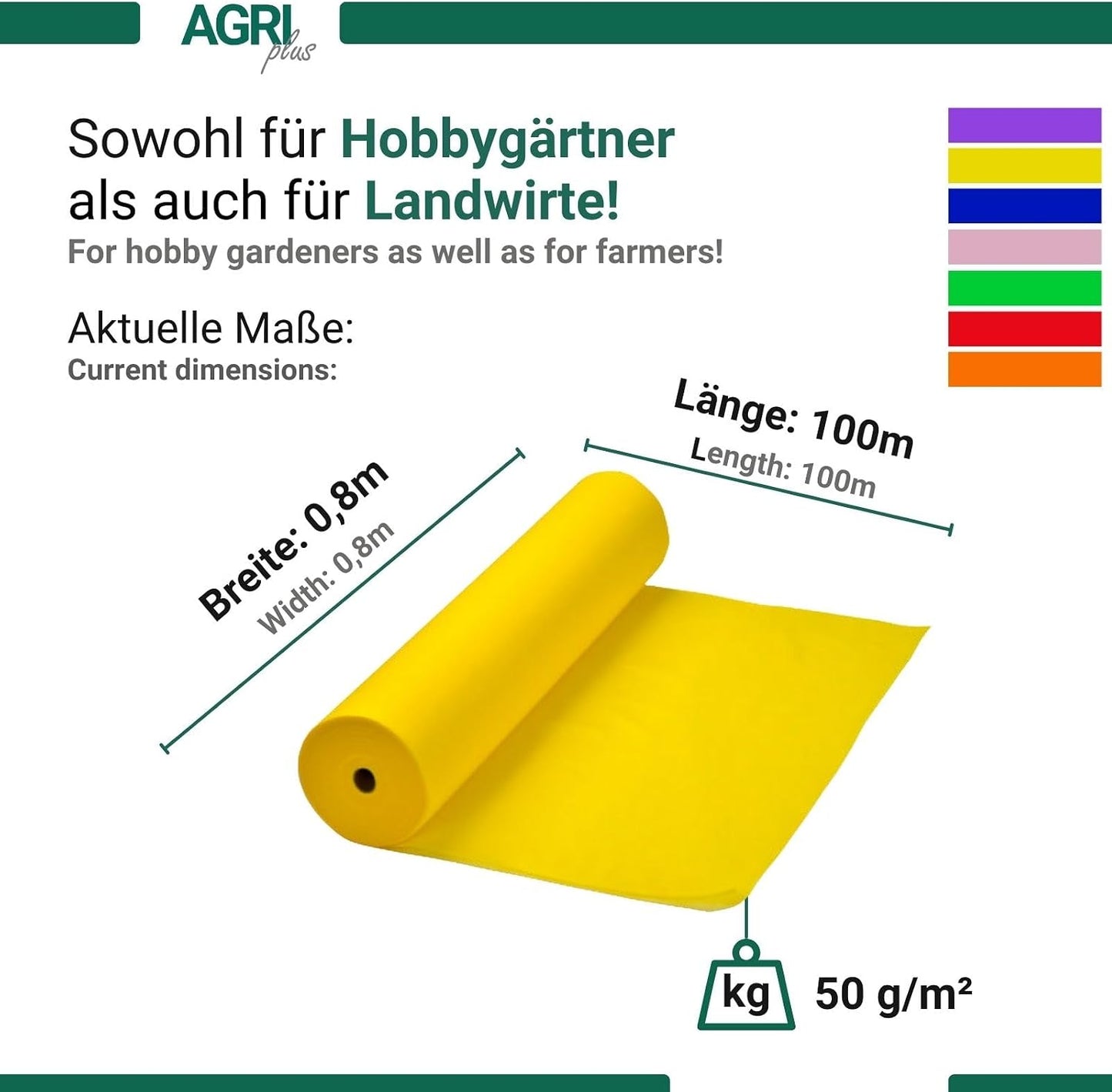 Deko Frostschutzvlies zur Pflanzenüberwinterung, Gelb