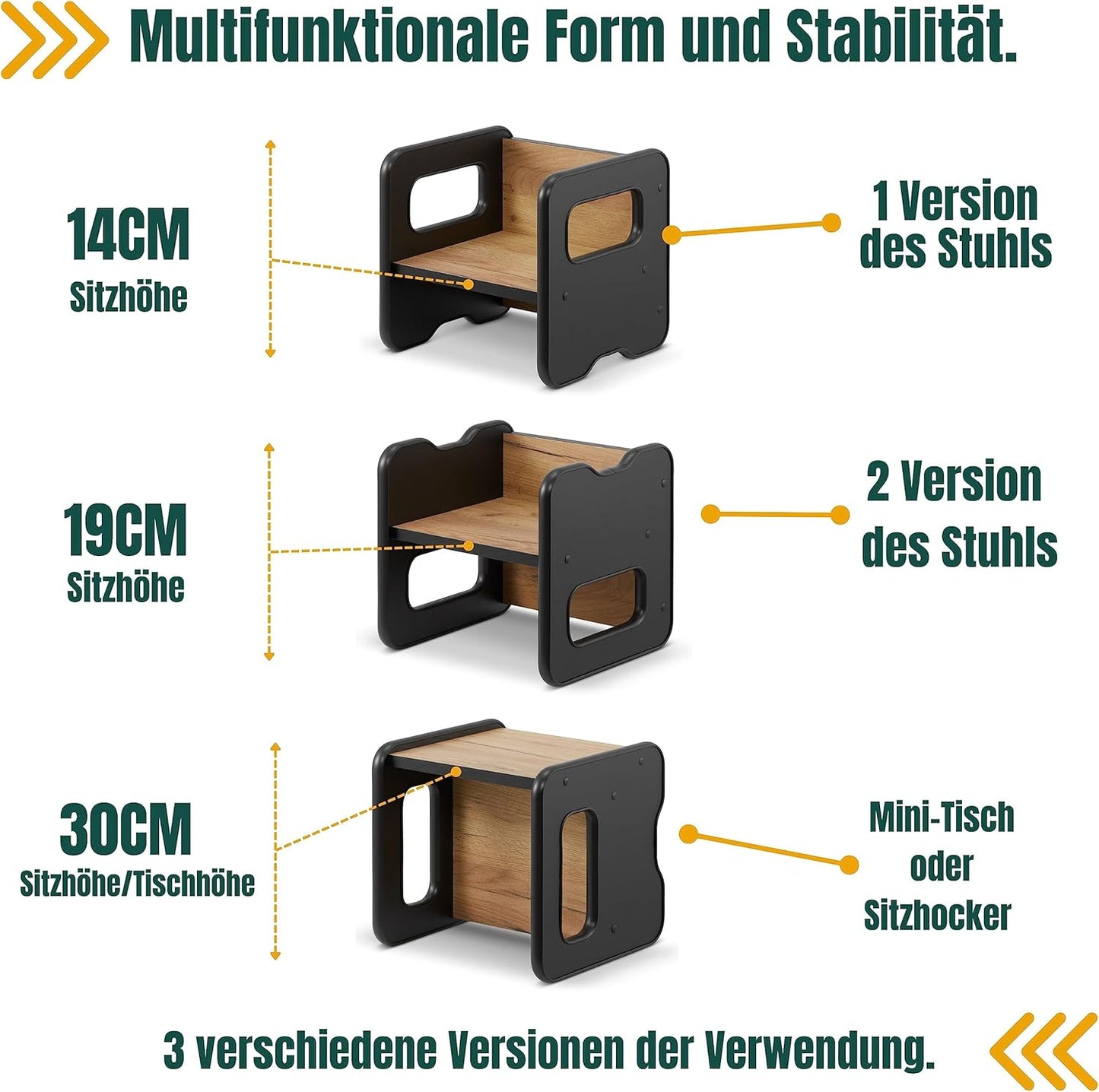Wendehocker, Schwarz + Eiche