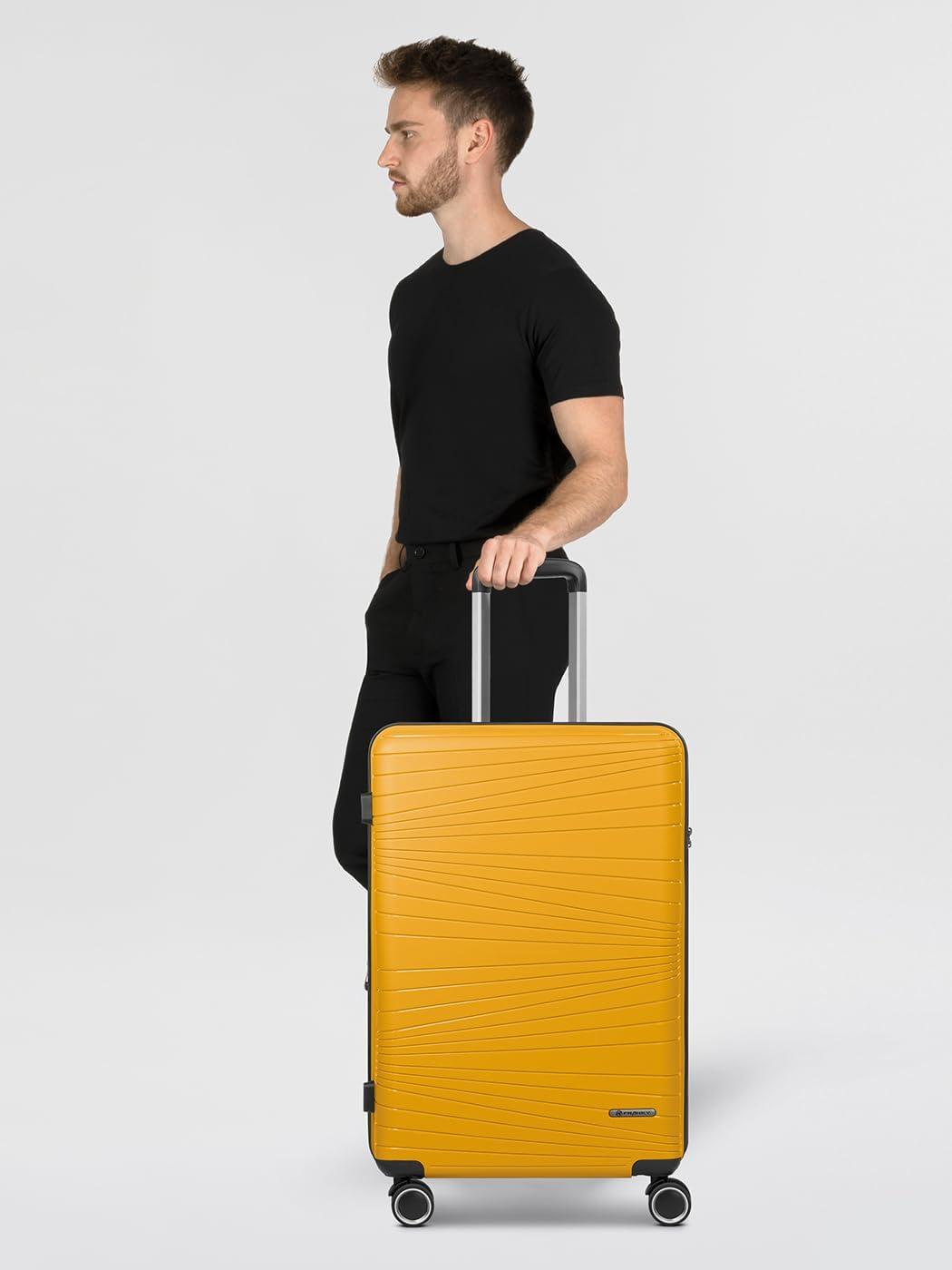 Hartschalen-Trolley mit TSA-Schloss, 65 cm, Yellow Koffer M 65 cm erweiterbar