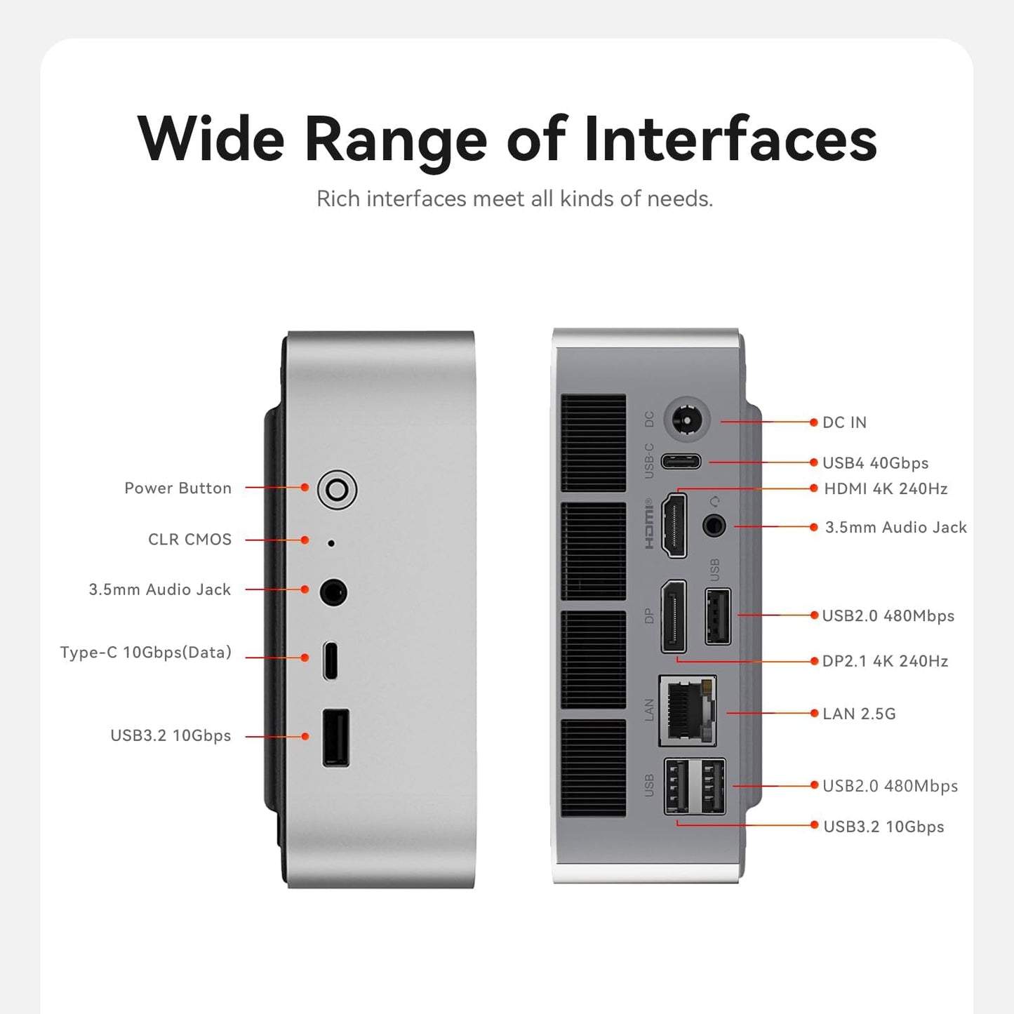 Mini PC SER9 mit AMD Ryzen R7, Wi-Fi 6 & USB 4, SER9 H255/32/1TB
