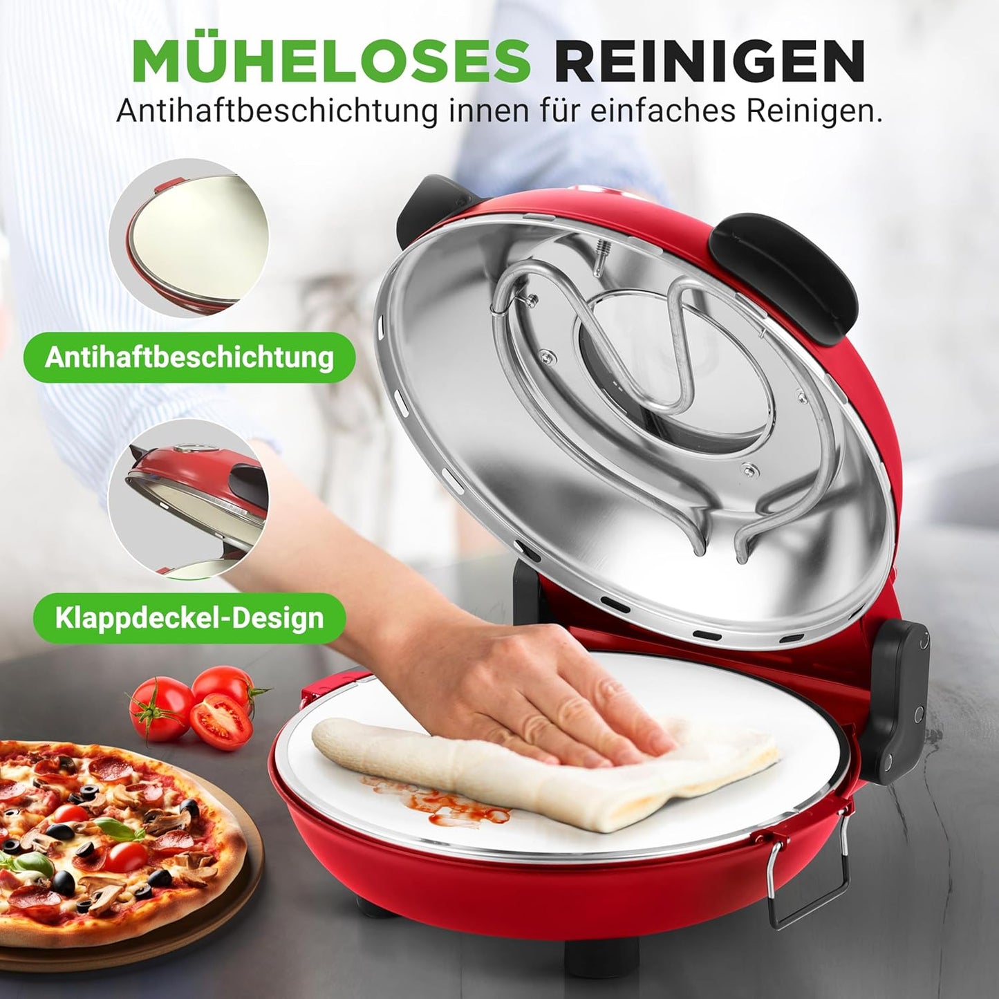 Pizzaofen mit Zubehör, Red
