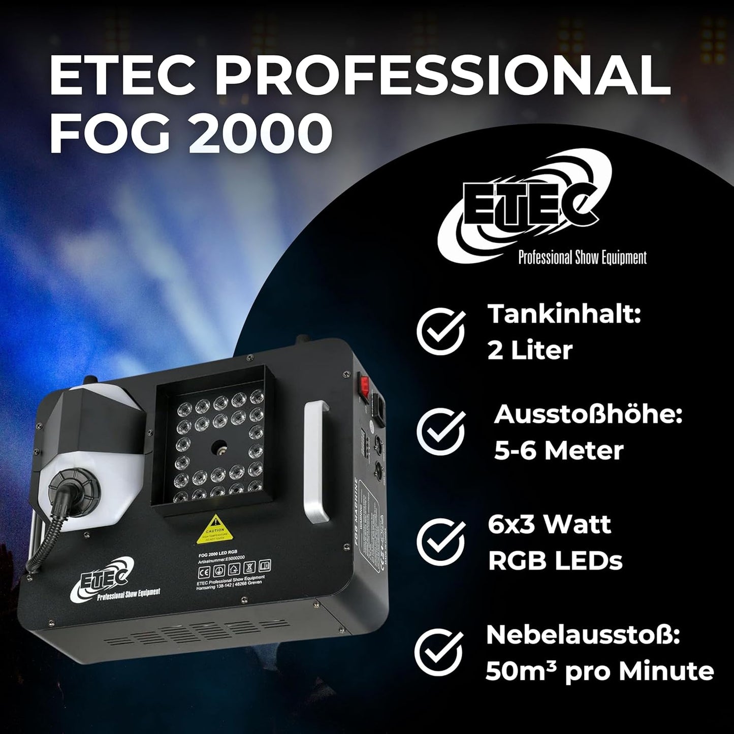 Nebelmaschine, FOG 2000 - 2000 Watt