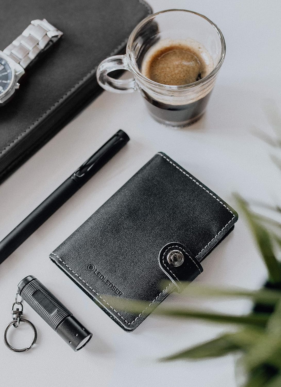 Lite Wallet Portemonnaie mit RFID-Schutz, Schwarz