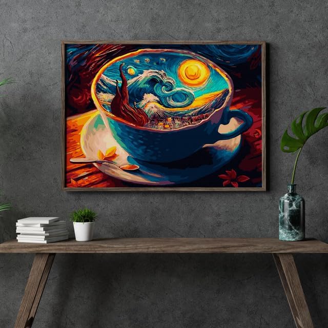 Malen Nach Zahlen Set 40x50 cm, Nacht Im Becher