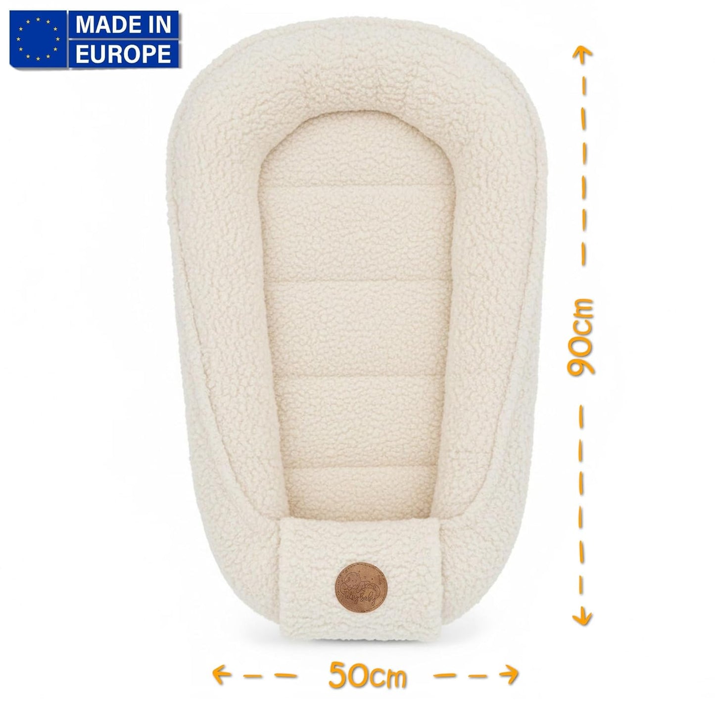 Babynest für Neugeborene, Olivgrün 90x50 cm (1er Pack)