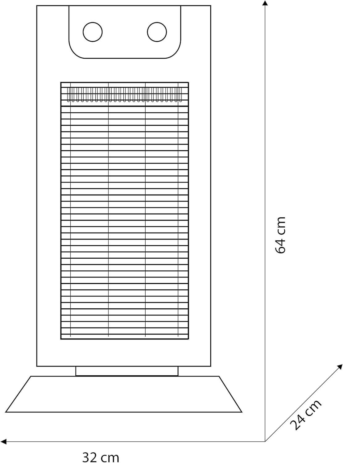 Heizstrahler 99579, Carbonfaser Schwarz