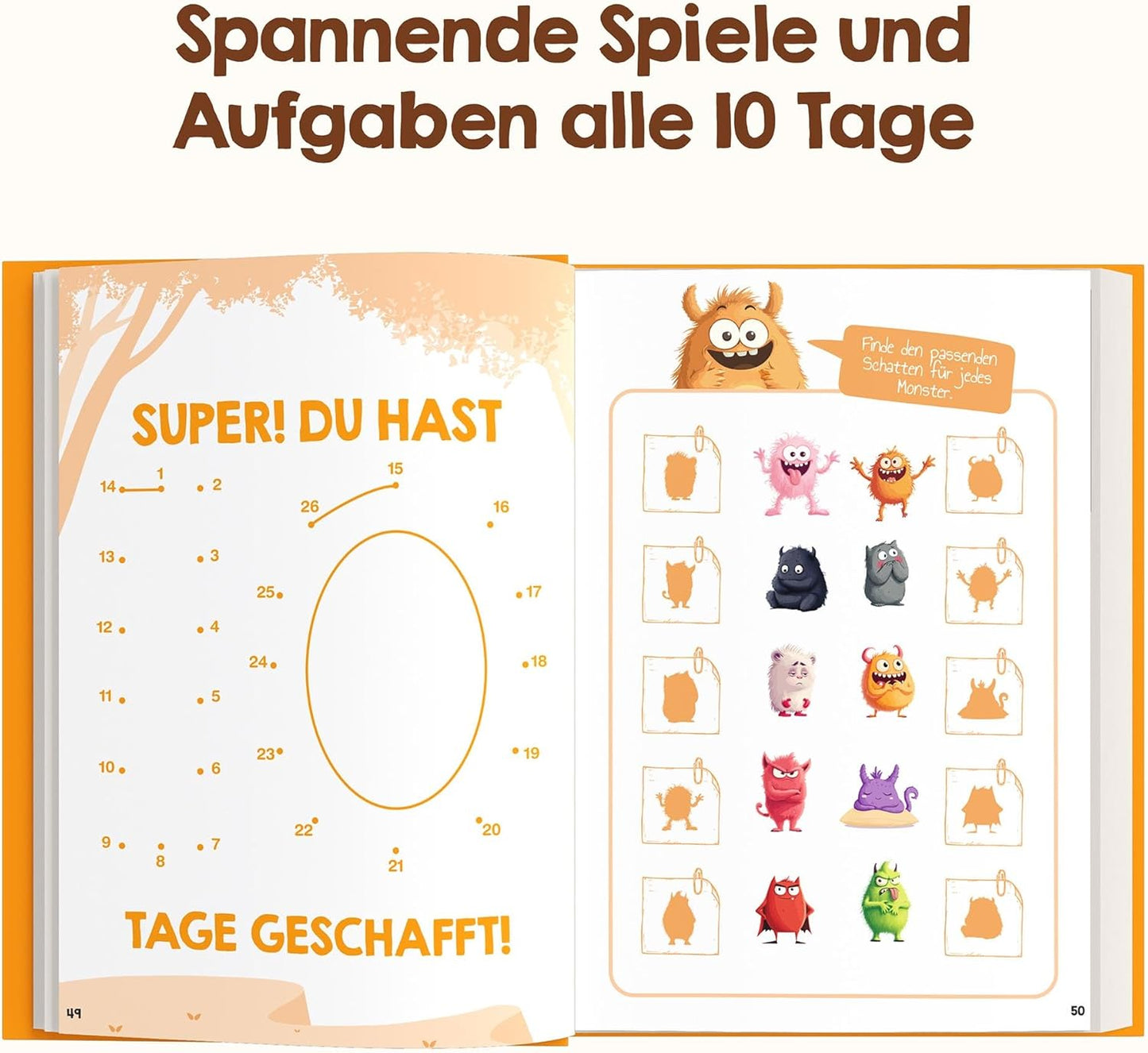 Gefühlstagebuch für Kinder mit Spielen, blau