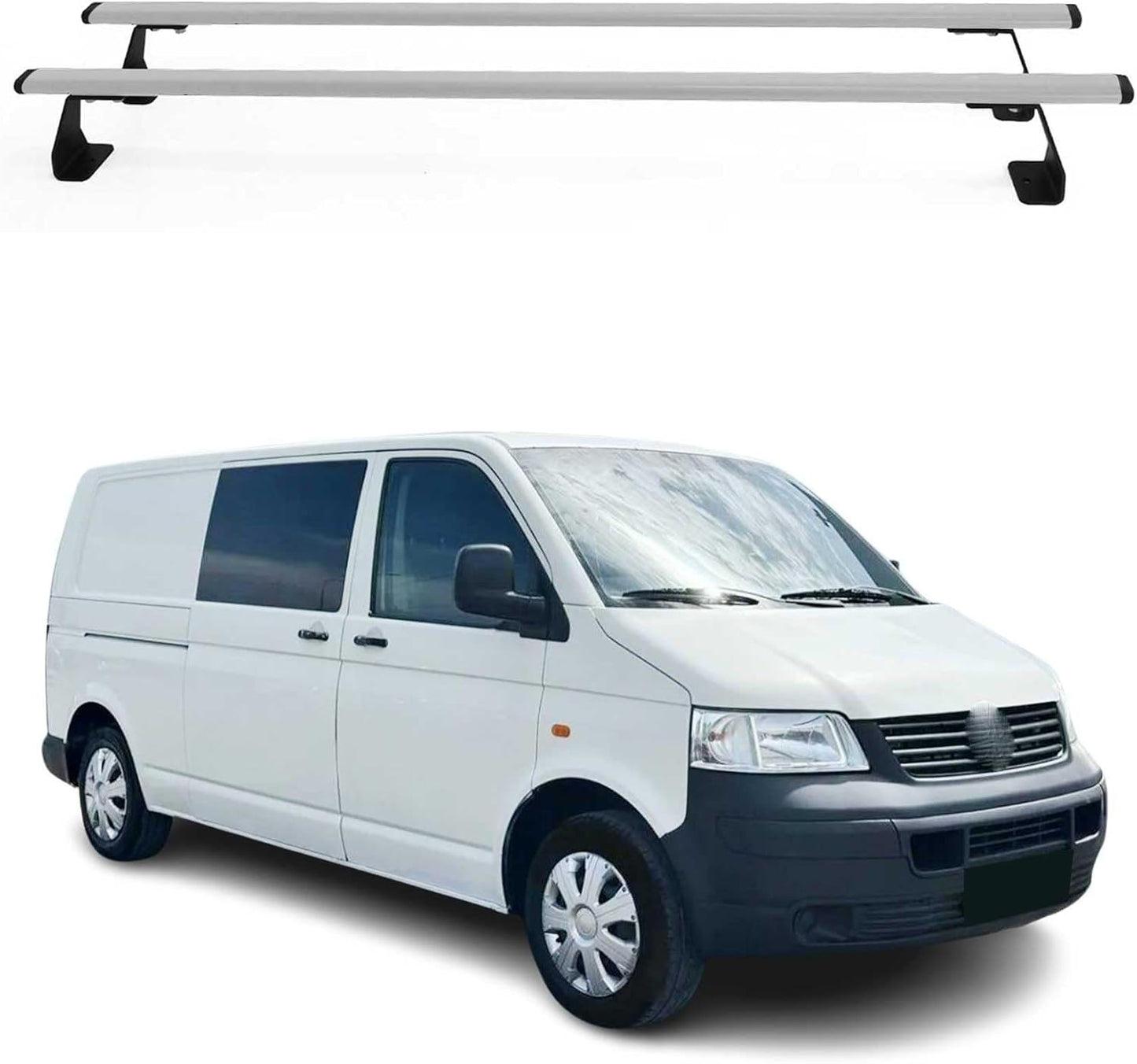 Dachträger für VW Caravelle T5 (2003-2015) Heavy Duty, T5 Caravelle 2003-2015, Heavy Duty 910 / Silber / 2tlg