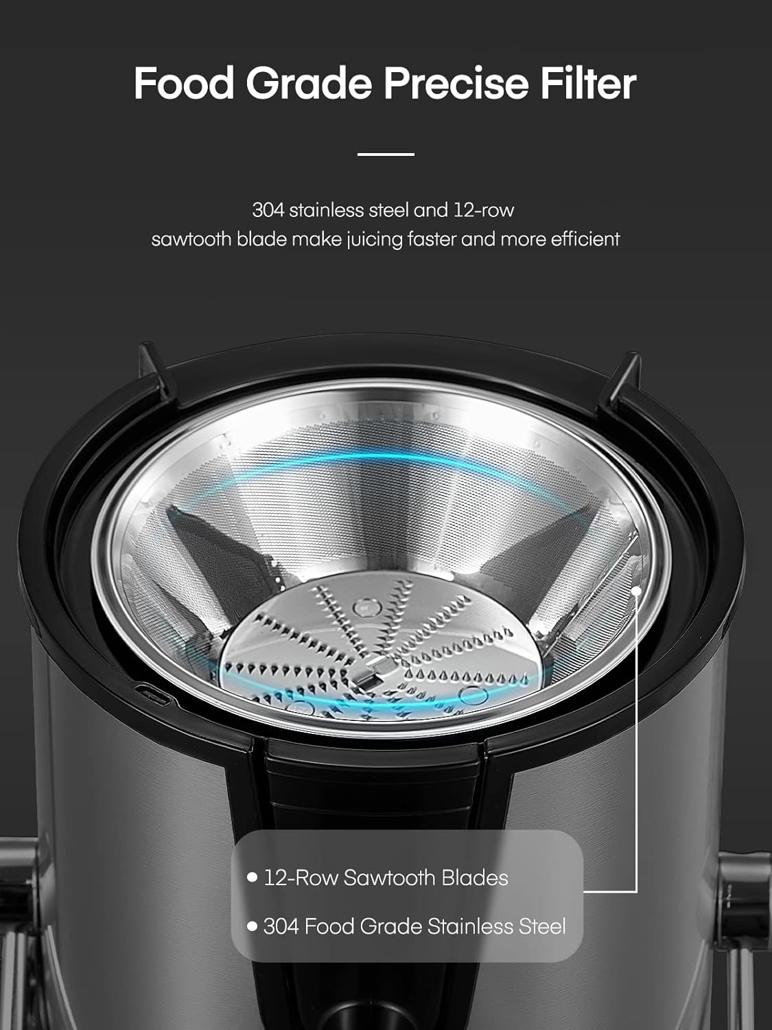 Zentri­fugal­entsafter, Silber