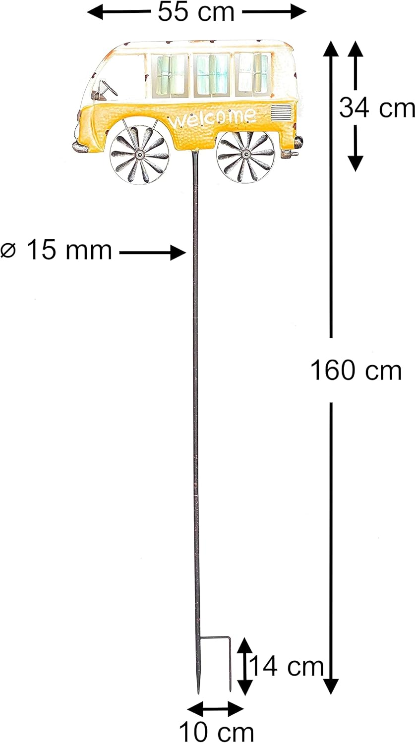 Gartenstecker Mini Van mit Windspiel