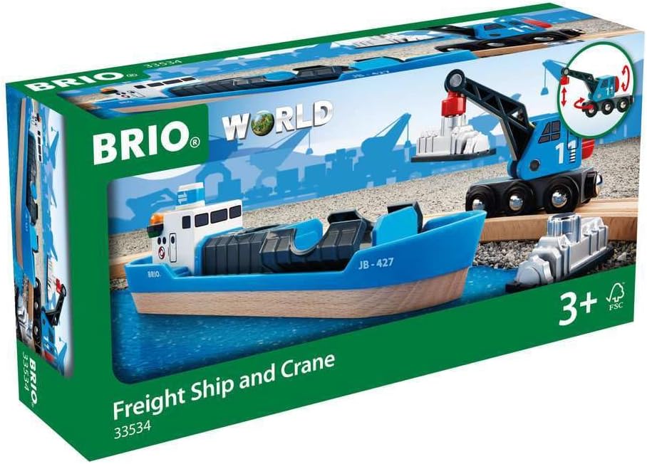 Containerschiff mit Kranwagen, Single