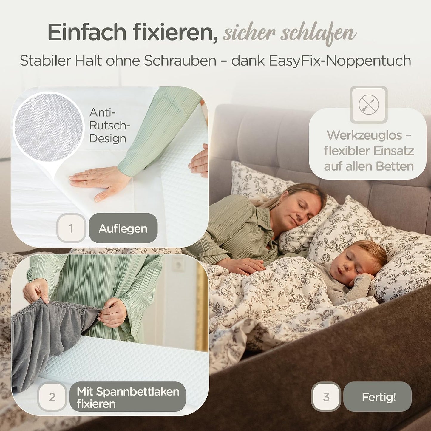 Rausfallschutz für Kinder- und Babybetten (150 cm), 150cm