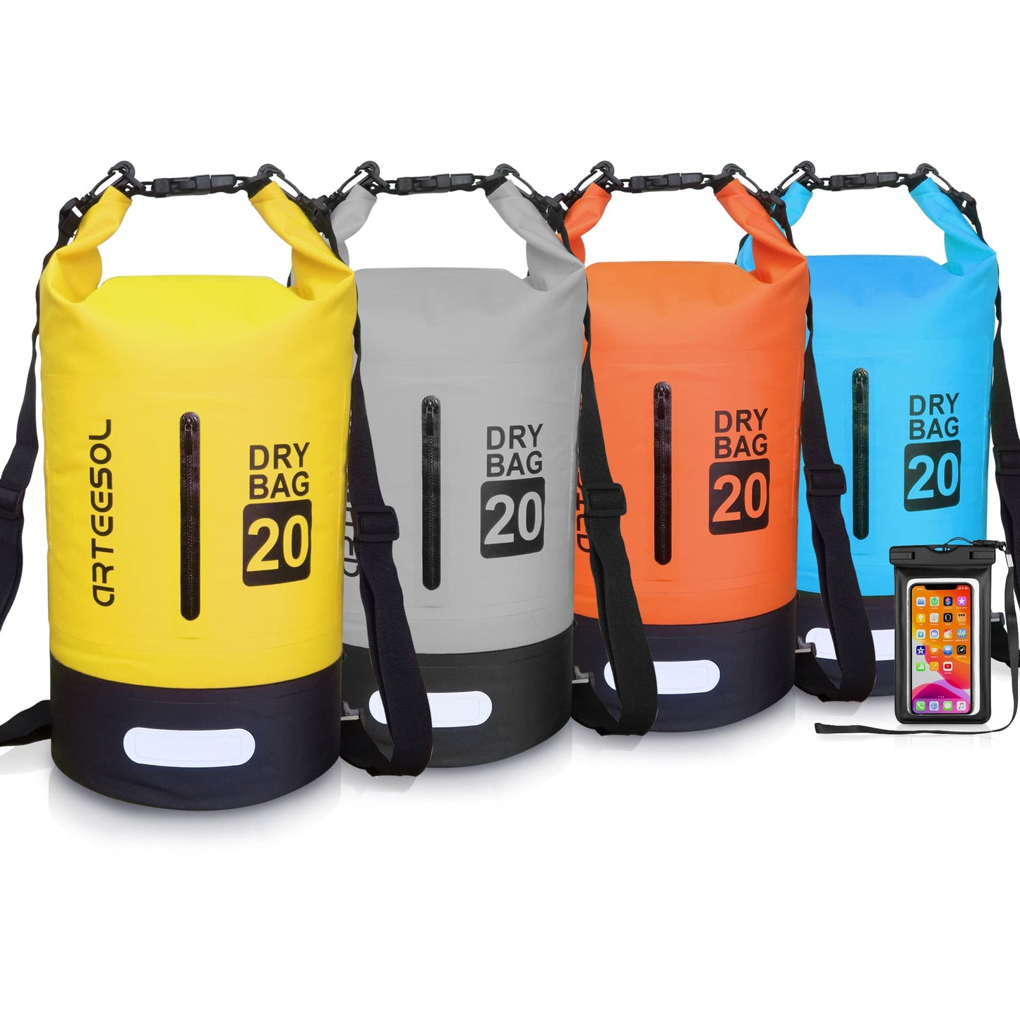 Wasserdichter Dry Bag für Outdoor-Aktivitäten, 30 Liter, 30L Gelb