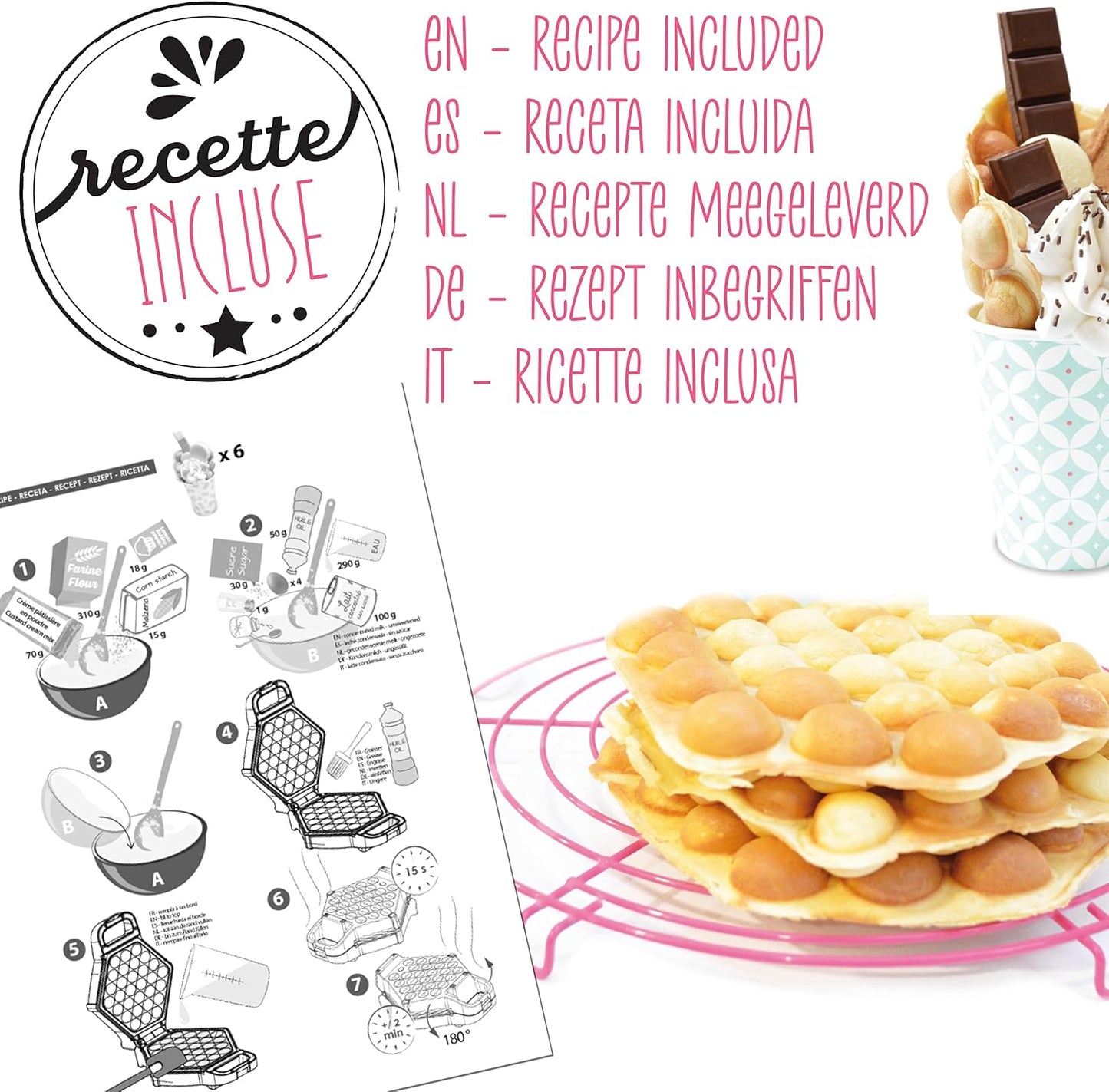 Waffeleisen für Bubble-Waffel