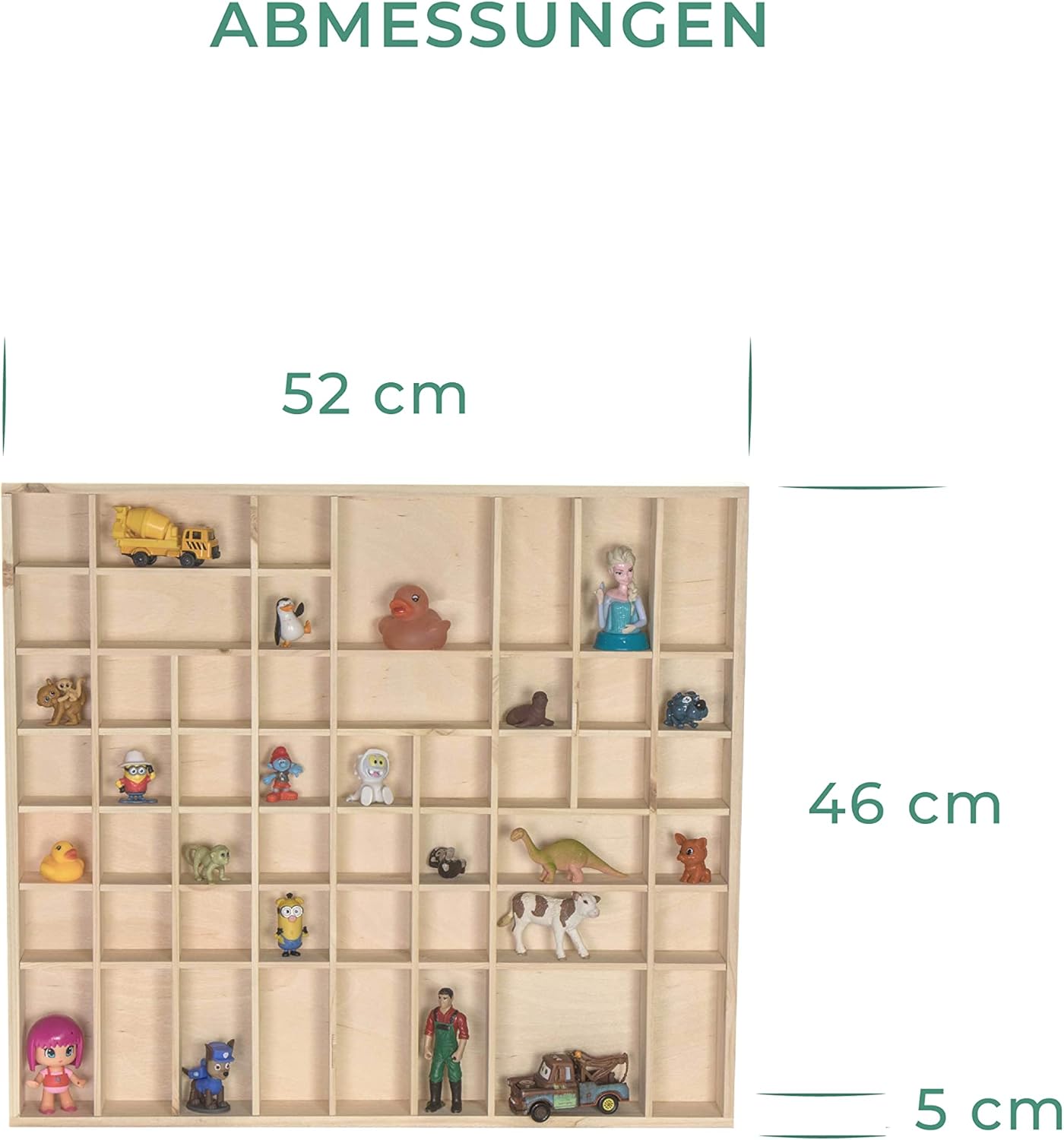 Setzkasten für Sammlerstücke, 52 x 46 x 5 cm | XL