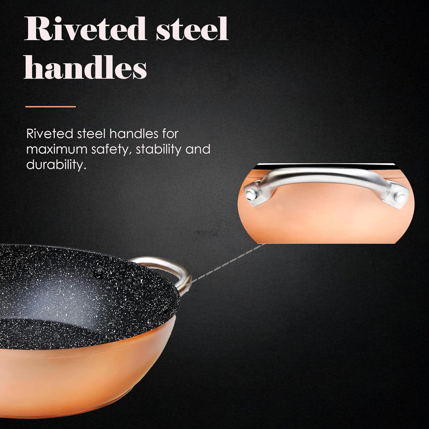 Niedriger Kochtopf 24 cm, antihaft, für Induktion, 24 cm